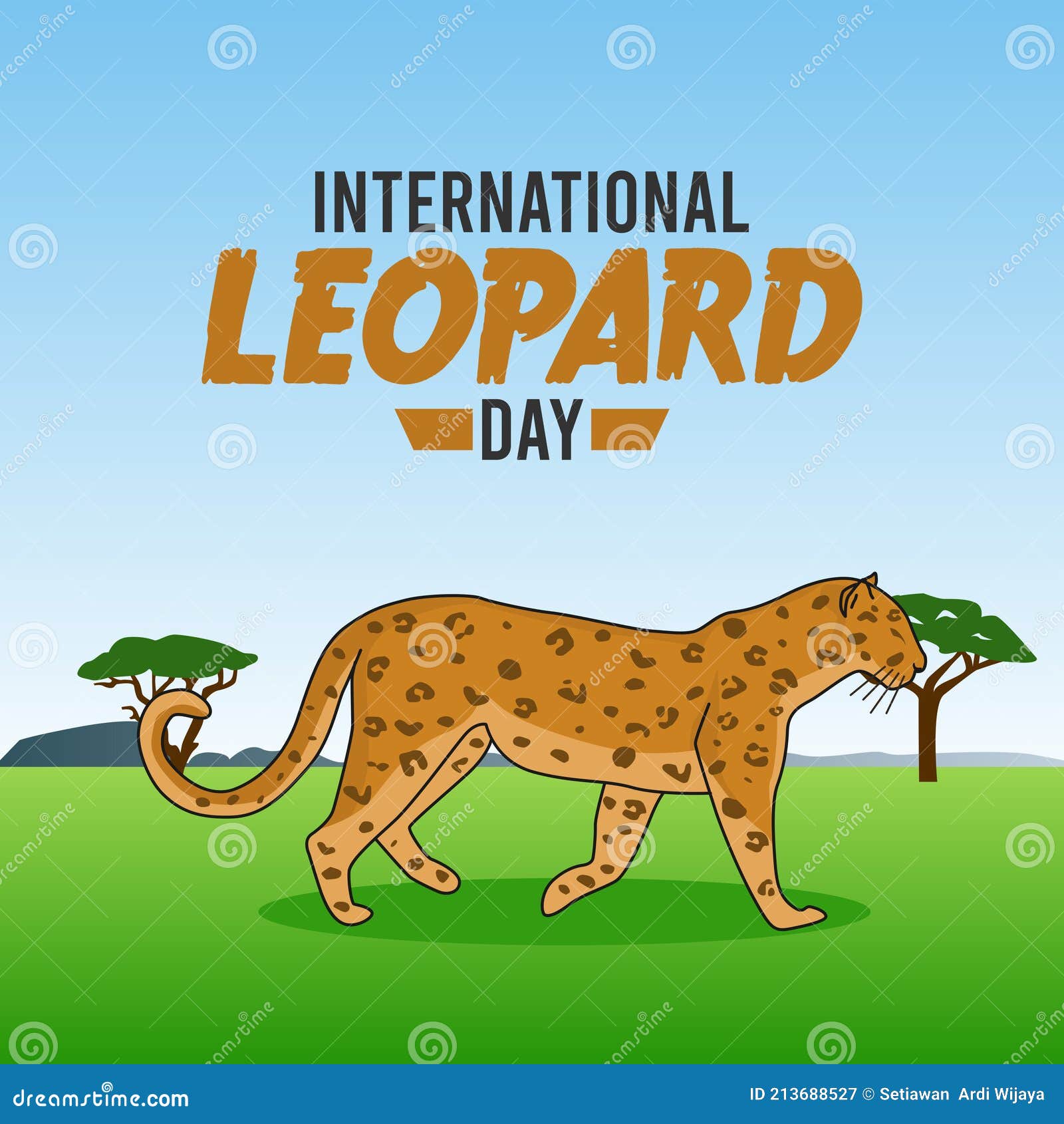 Vector Graphic of International Leopard Day Good for International