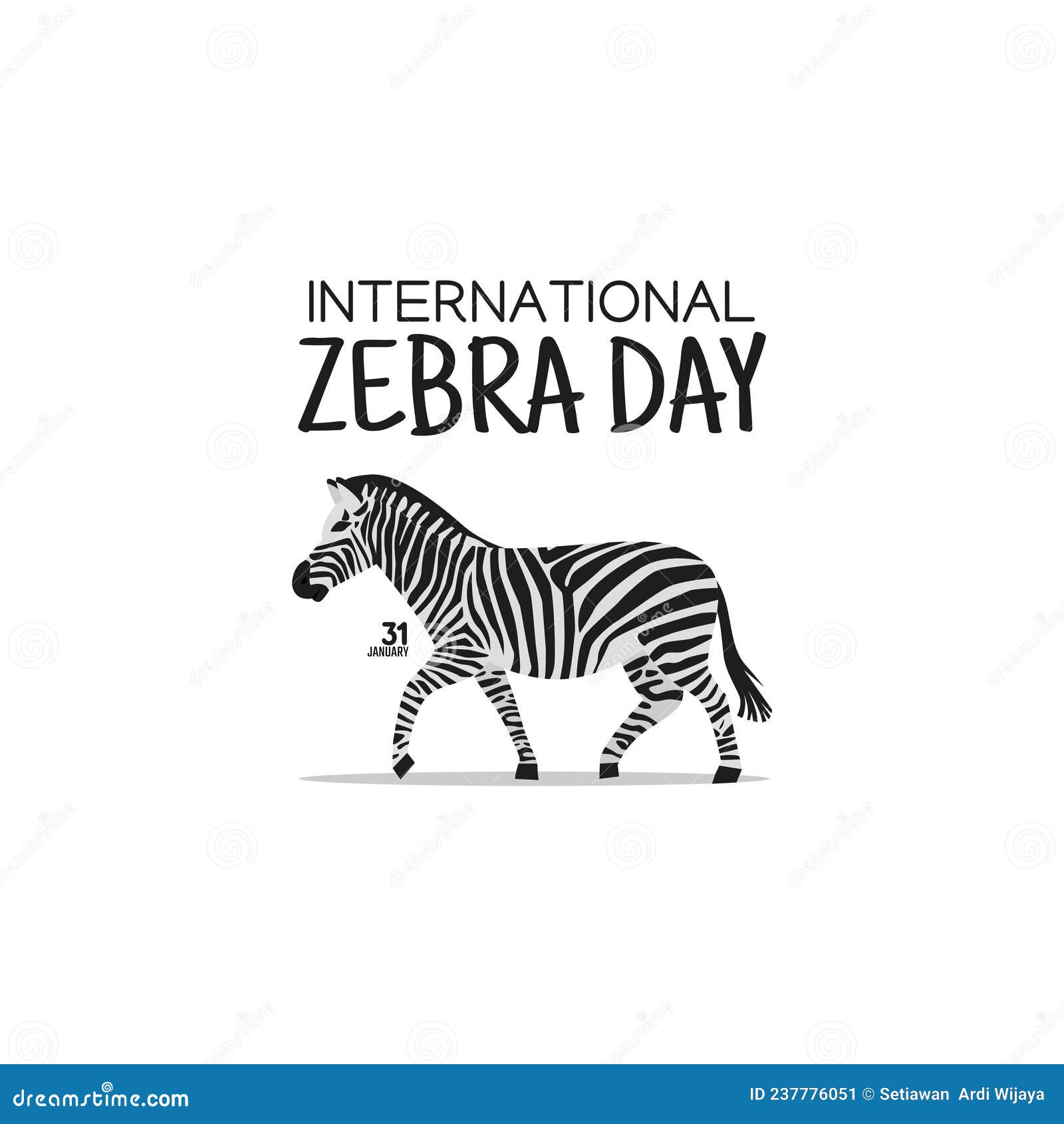 Vector Graphic of International Zebra Day Stock Vector Illustration