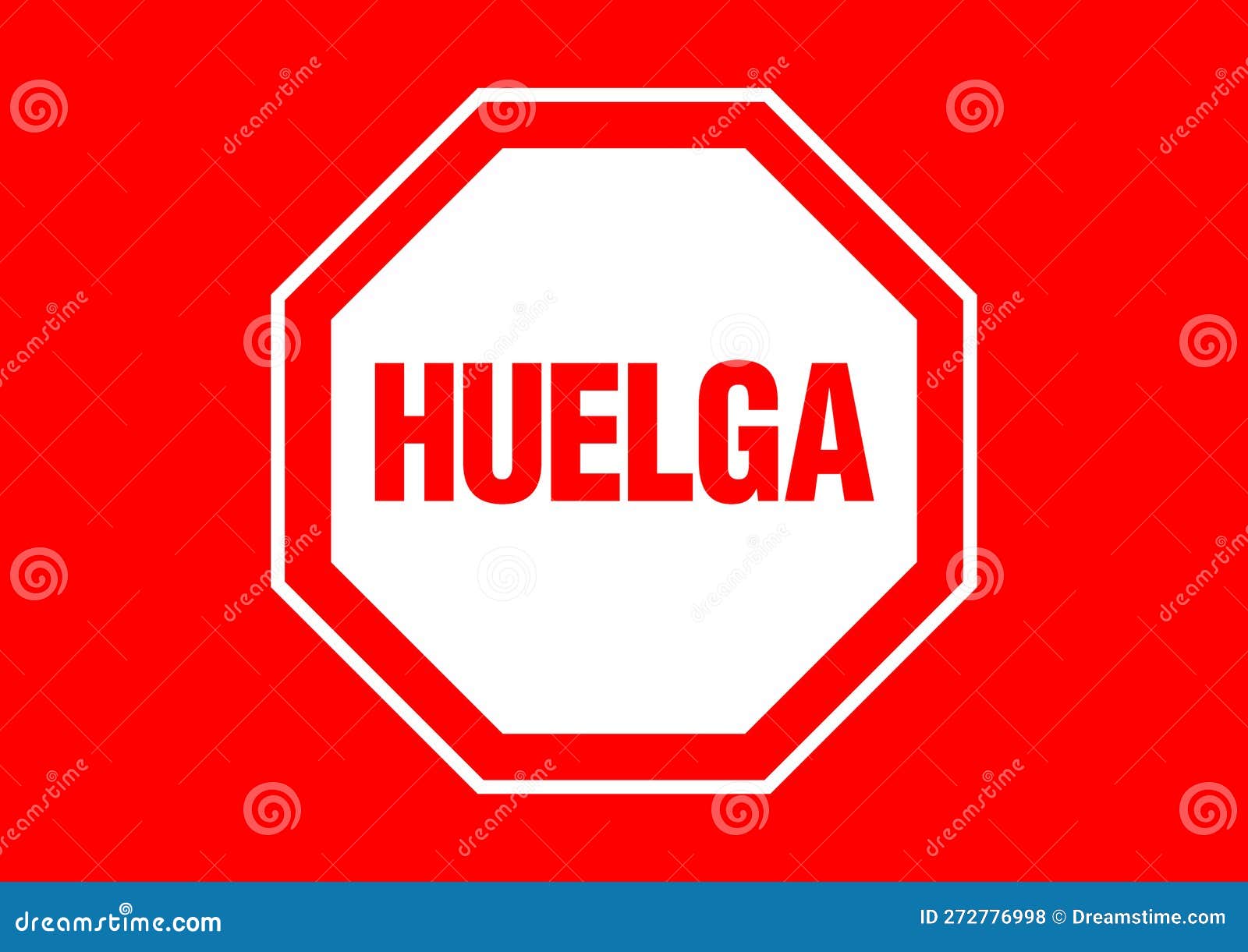 huelga - graphic for a poster in spanish