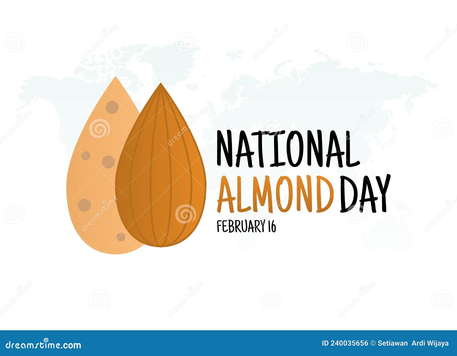 Vector Graphic of National Almond Day Stock Vector Illustration of nature, event 240035656