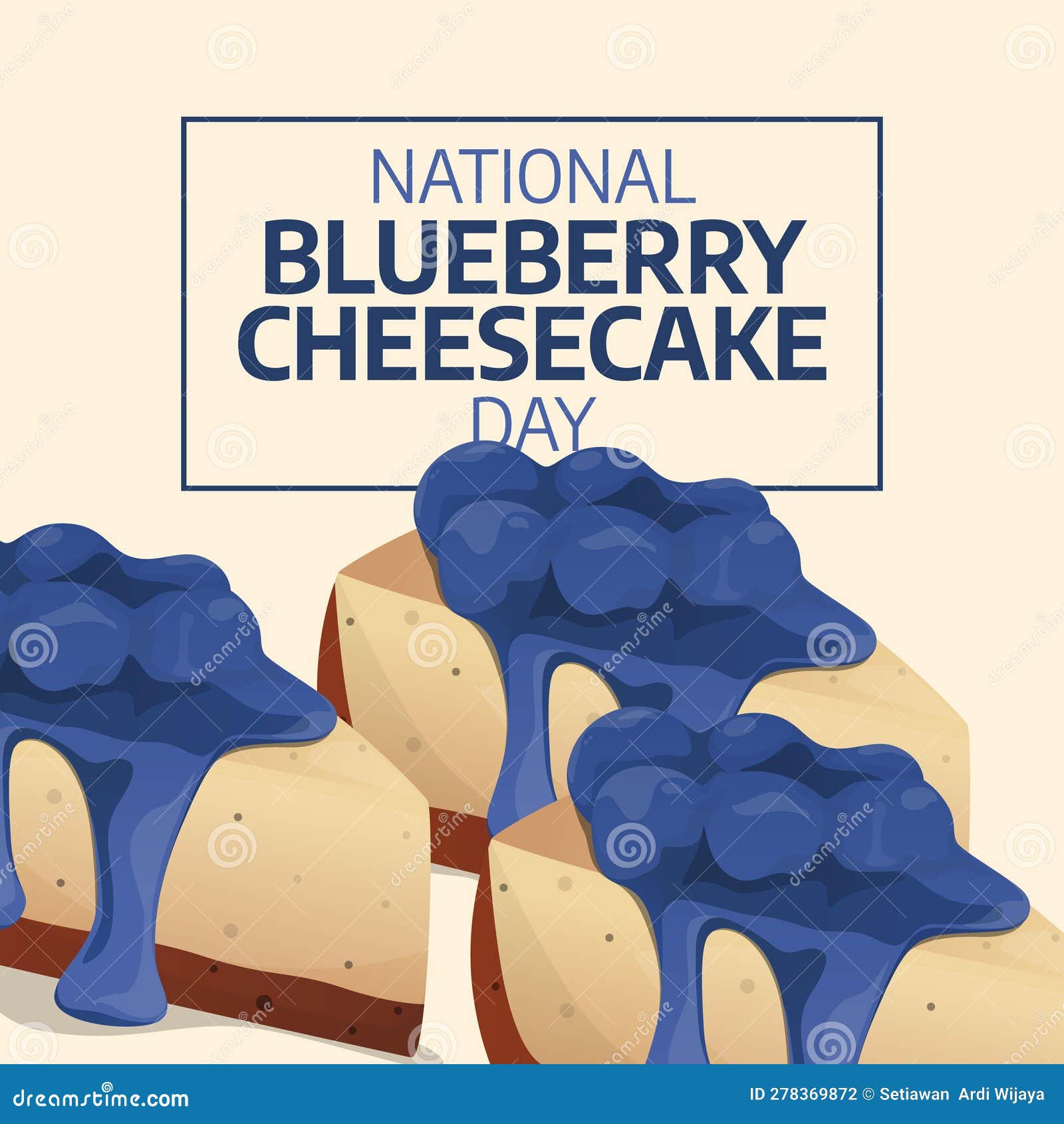 Vector Graphic Of National Blueberry Cheesecake Day Good For National Blueberry Cheesecake Day