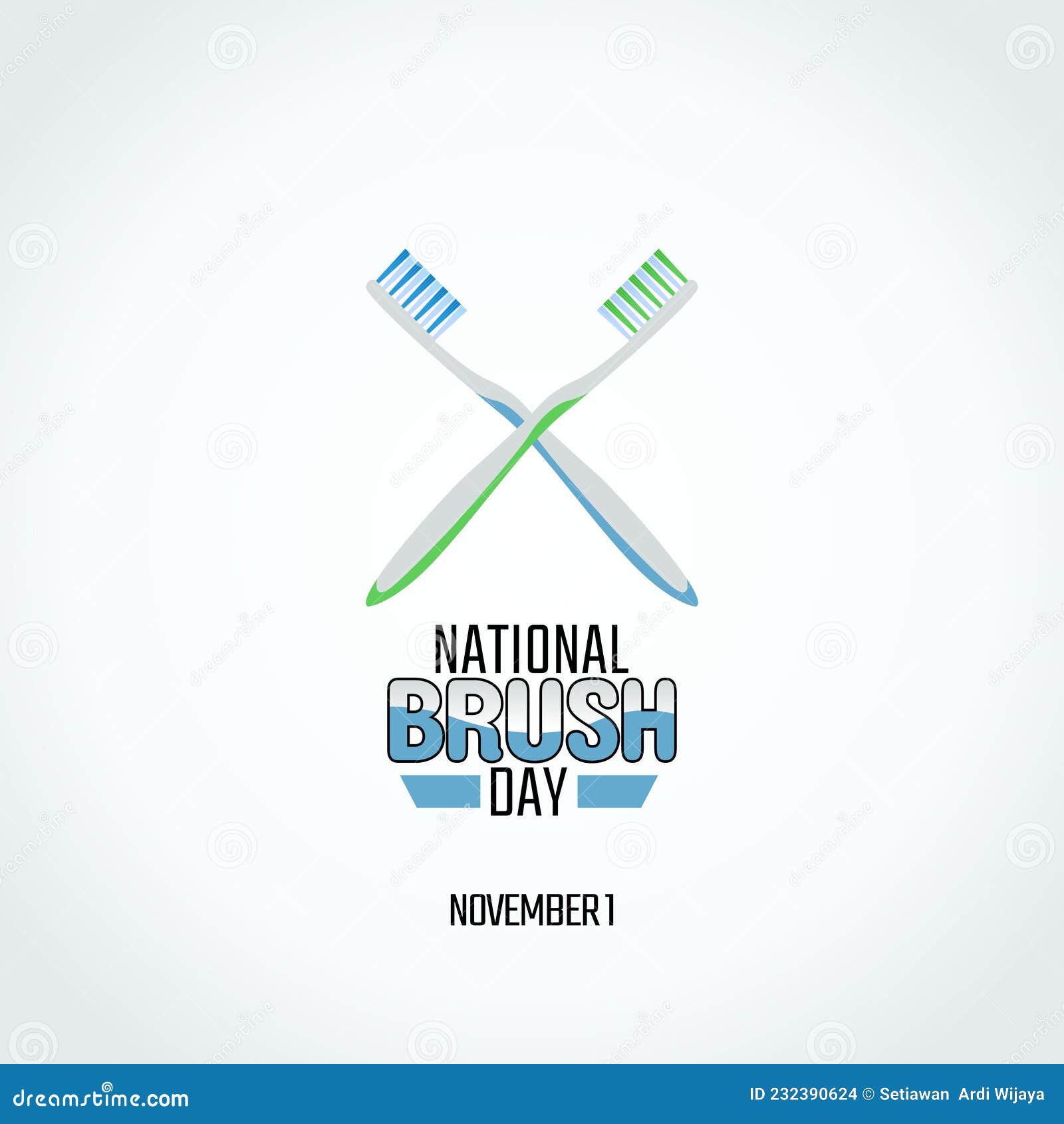 Vector Graphic of National Brush Day Good for National Brush Day