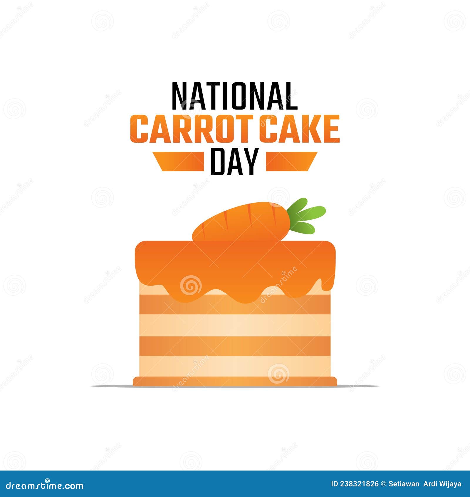 Vector Graphic of National Carrot Cake Day Stock Vector Illustration