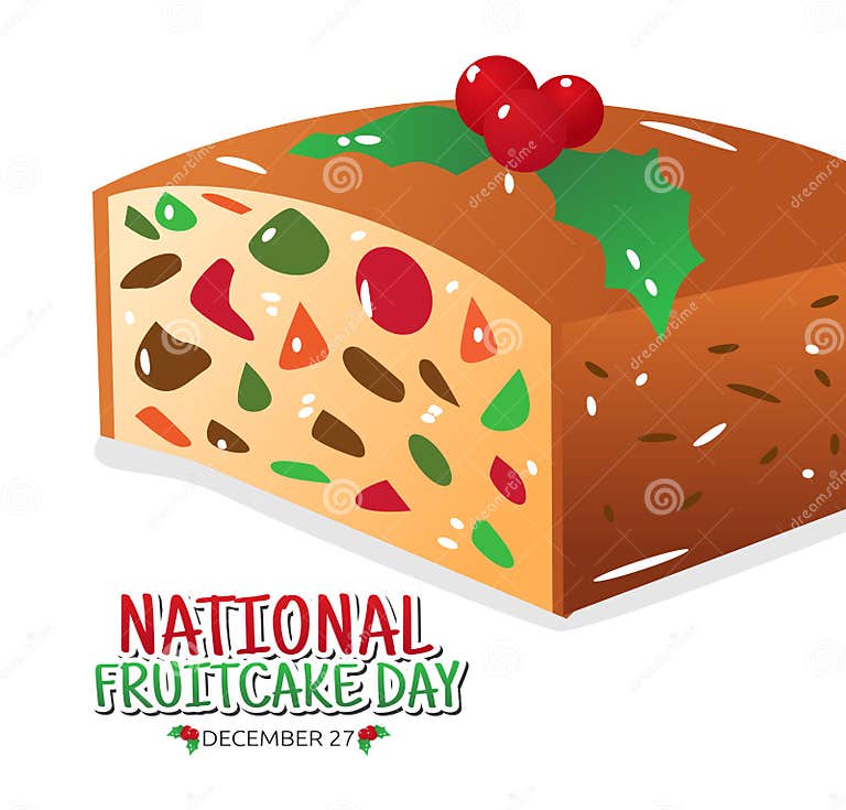 Vector Graphic of National Fruitcake Day Good for National Fruitcake