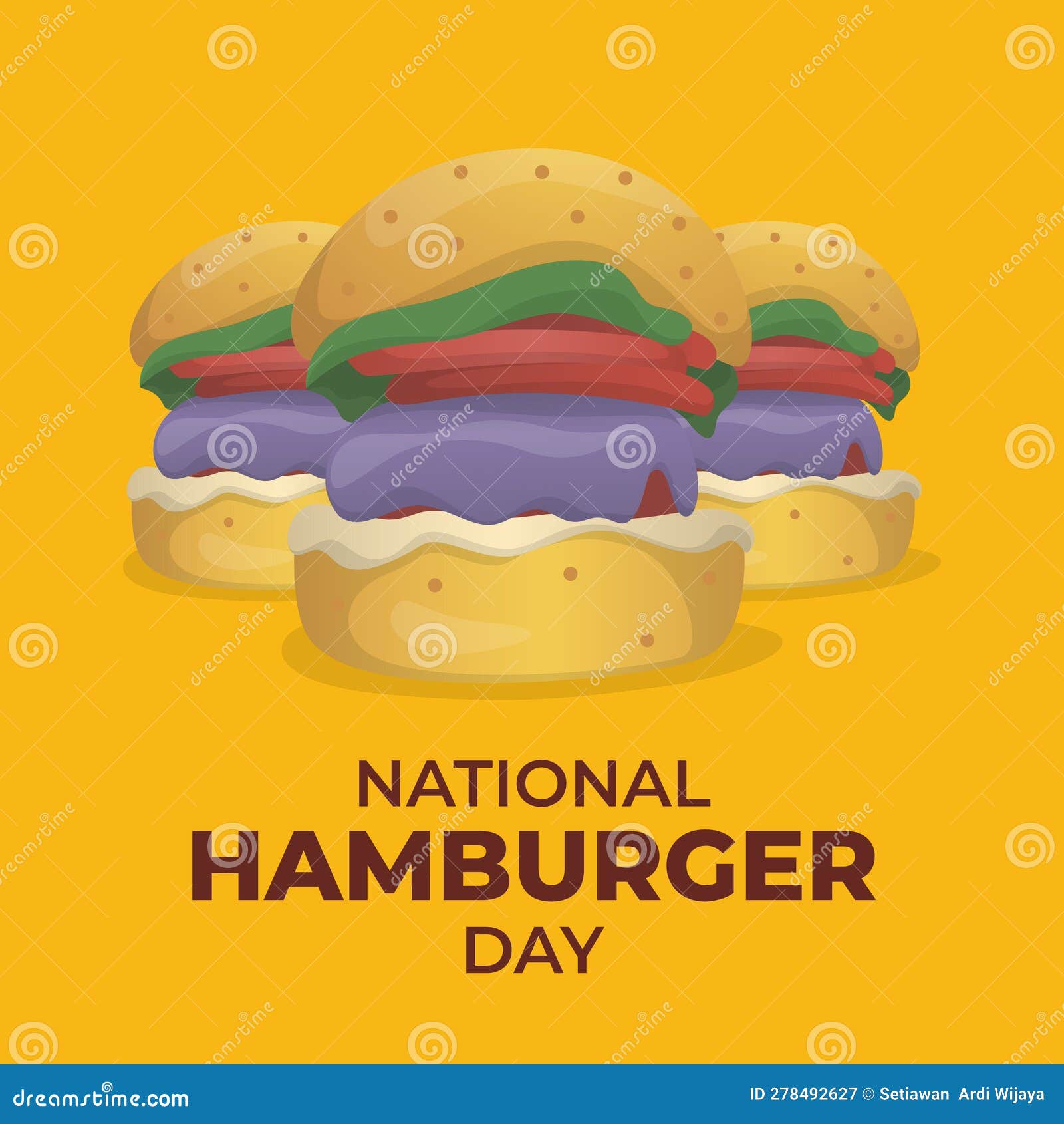 Vector Graphic of National Hamburger Day Good for National Hamburger