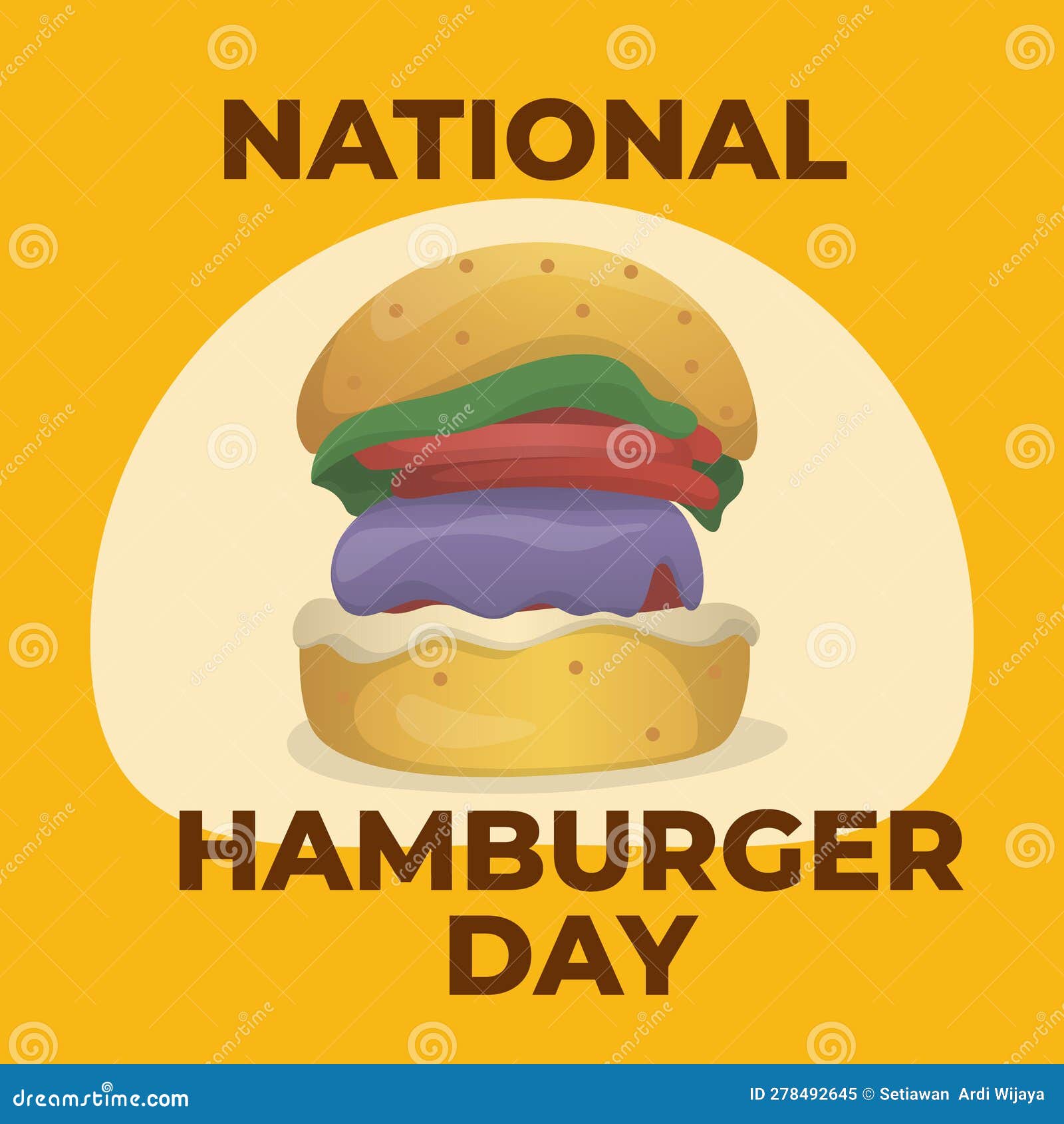 Vector Graphic of National Hamburger Day Good for National Hamburger