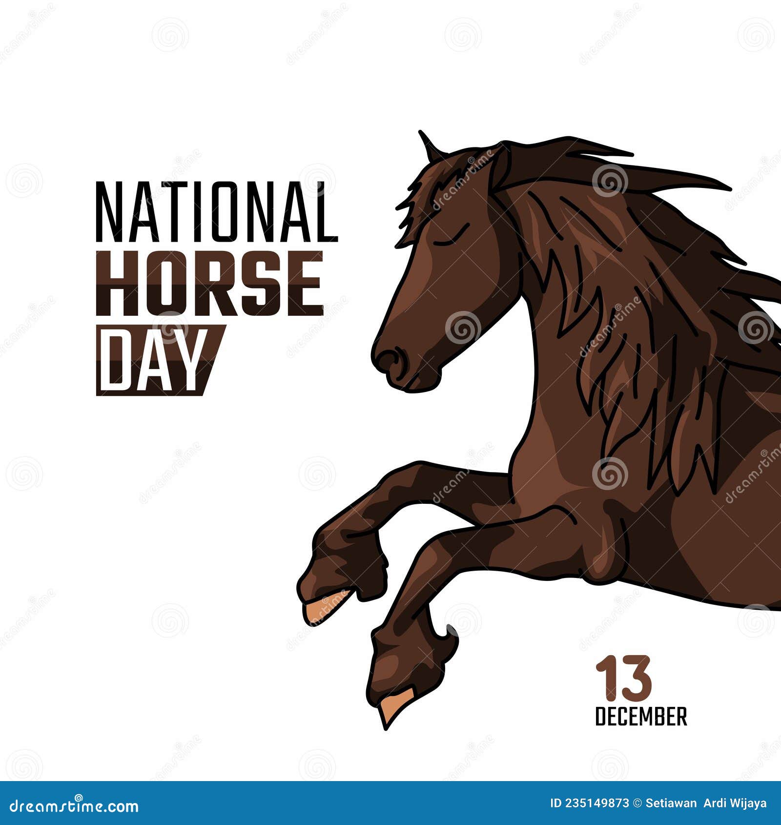 Vector Graphic of National Horse Day Stock Vector Illustration of