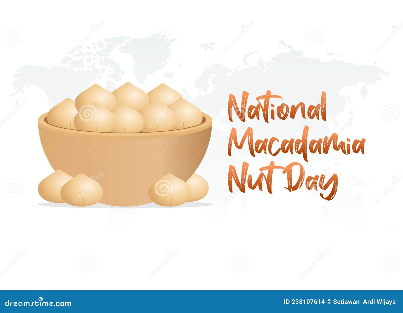 Vector Graphic of National Macadamia Nut Day Stock Vector