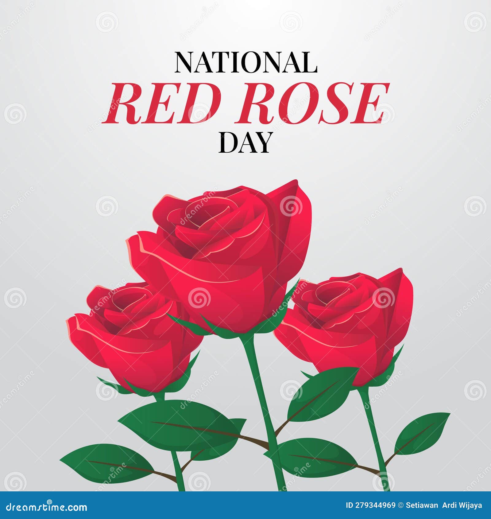 Vector Graphic of National Red Rose Day Good for National Red Rose Day