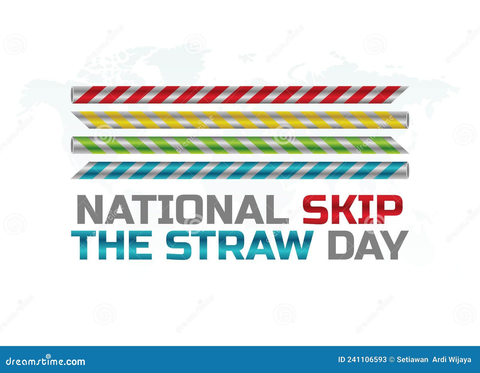 Vector Graphic of National Skip the Straw Day Stock Vector
