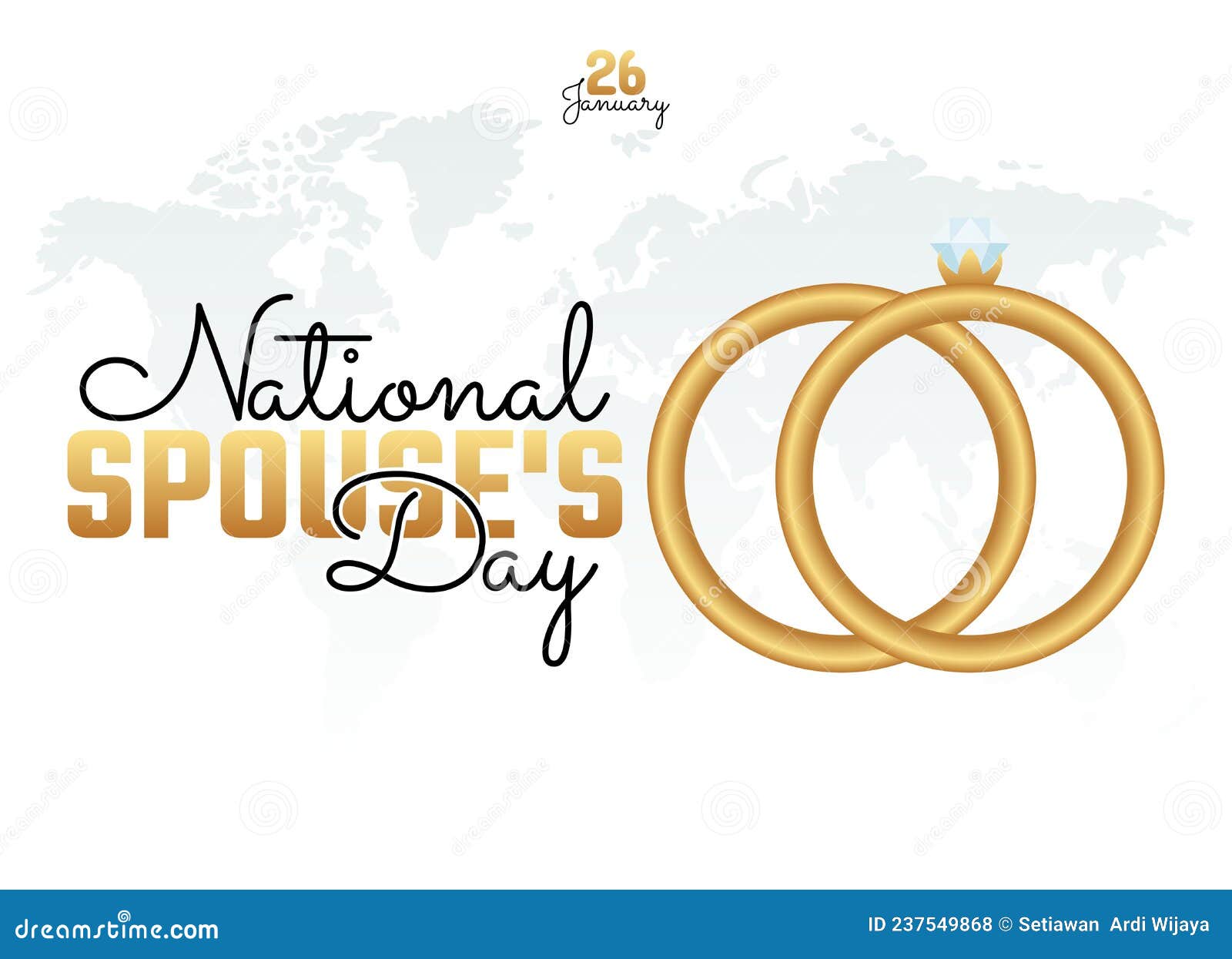 Vector Graphic of National Spouse`s Day Stock Vector Illustration of