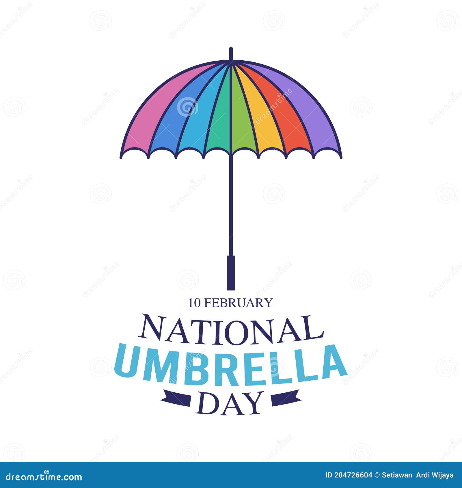 Vector Graphic of National Umbrella Day Good for National Umbrella Day