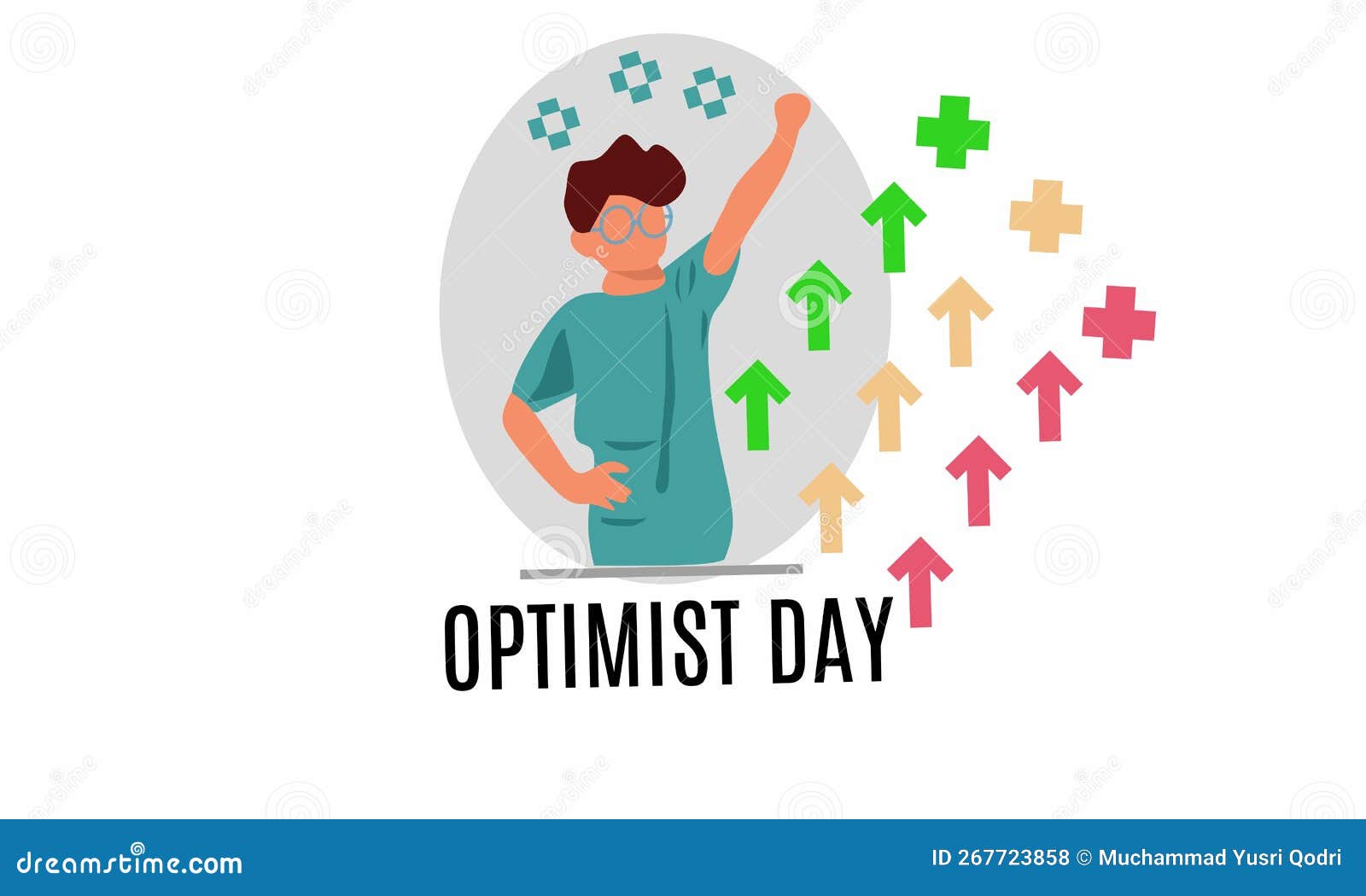 Vector Graphic of Optimist Day for Optimist Day Celebration. Flat