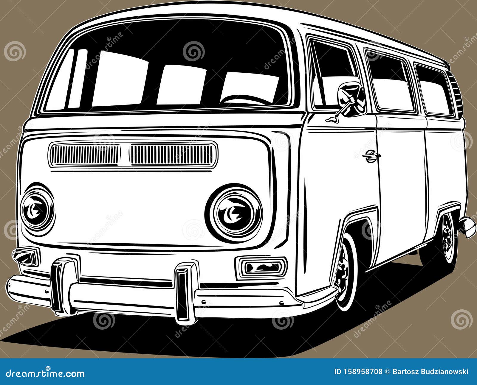 classic vintage retro car image vw t2