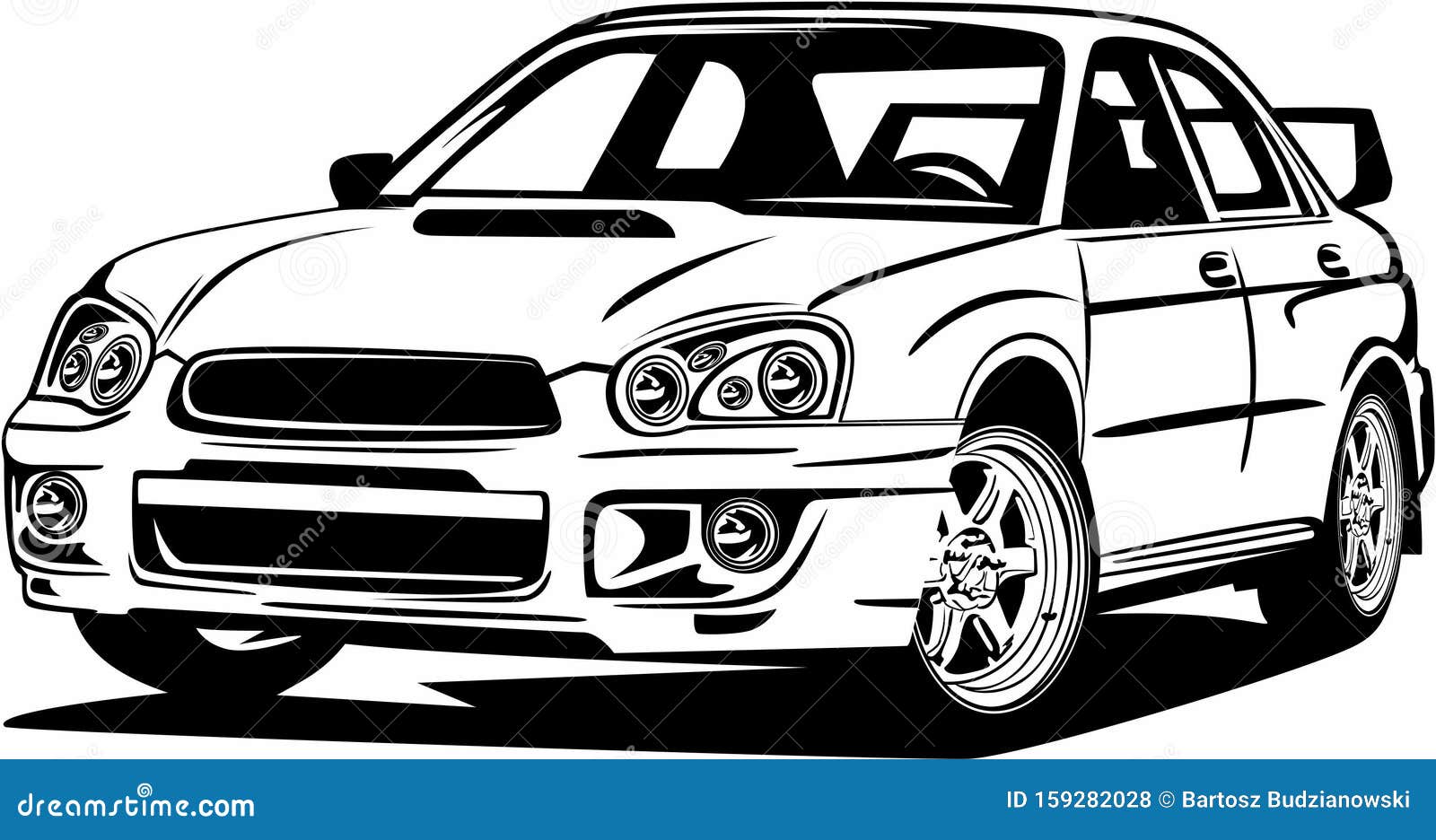 Subaru Sti Vector Illustration | CartoonDealer.com #7781280