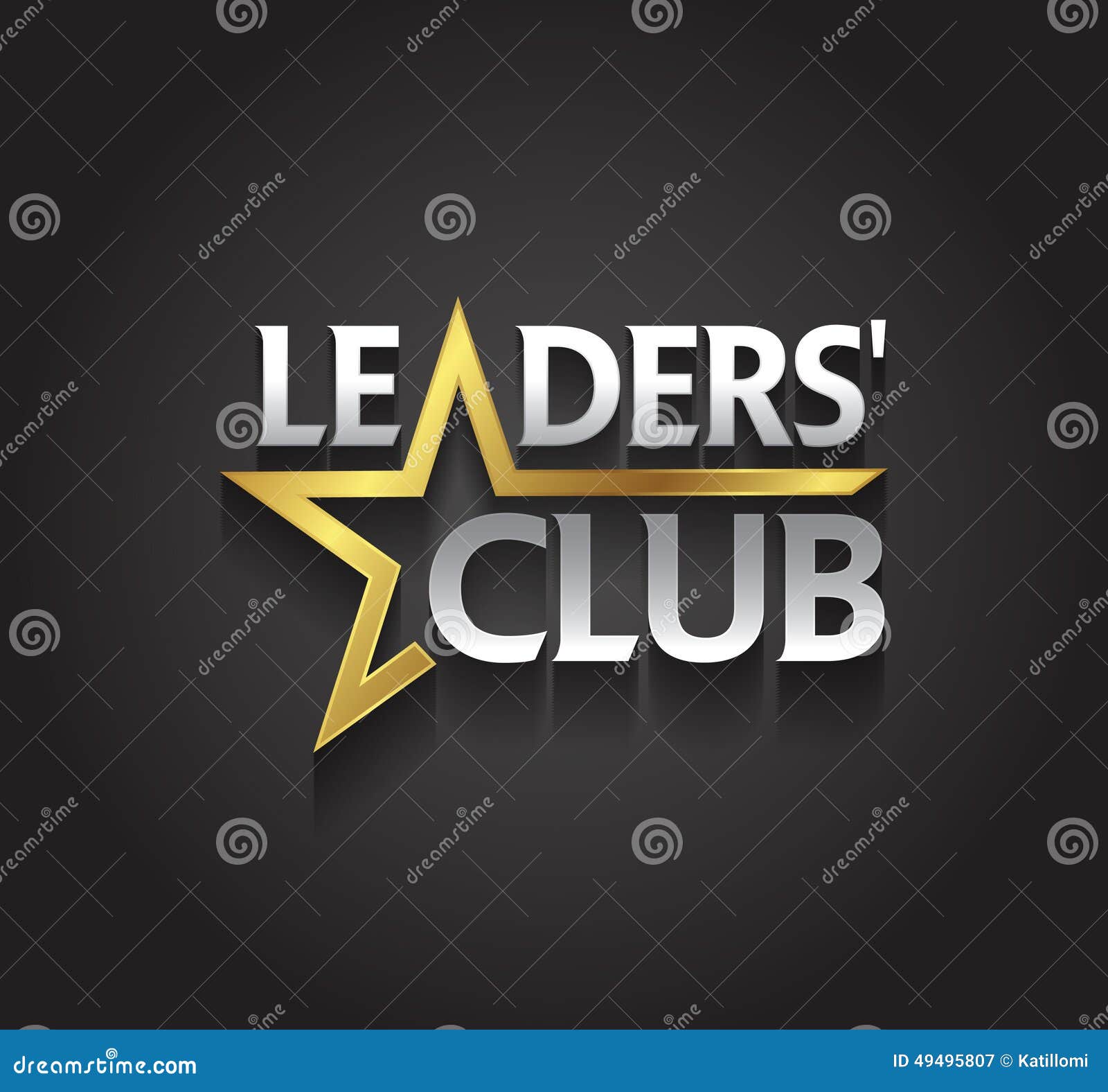  graphic silver and gold  for company leaders with star 
