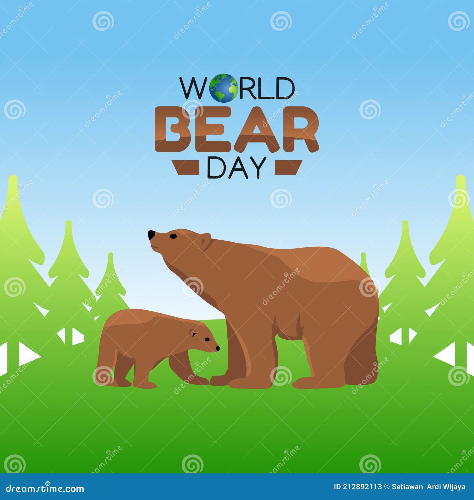 Vector Graphic of World Bear Day Good for World Bear Day Celebration