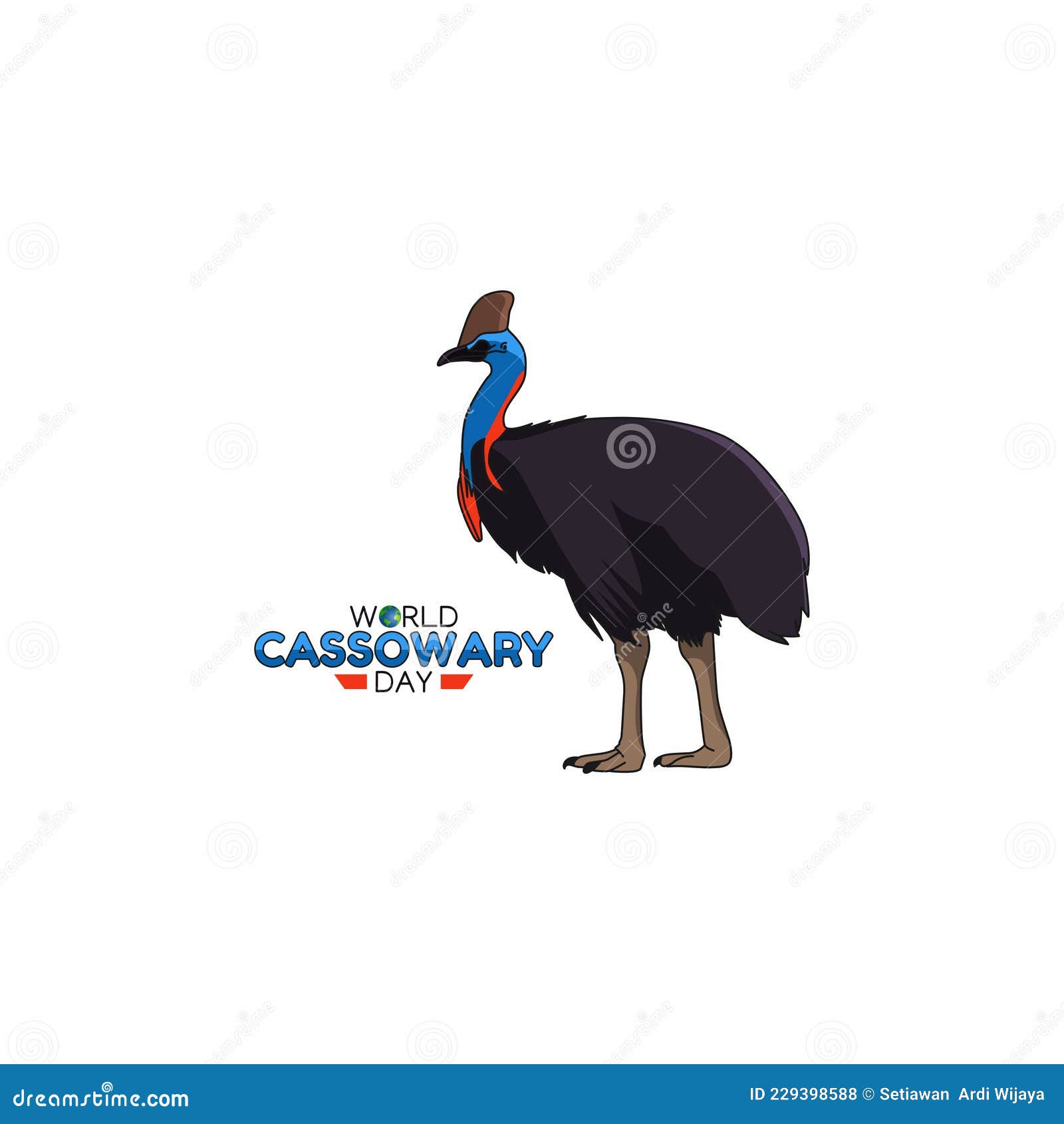 Vector Graphic of World Cassowary Day Stock Vector Illustration of