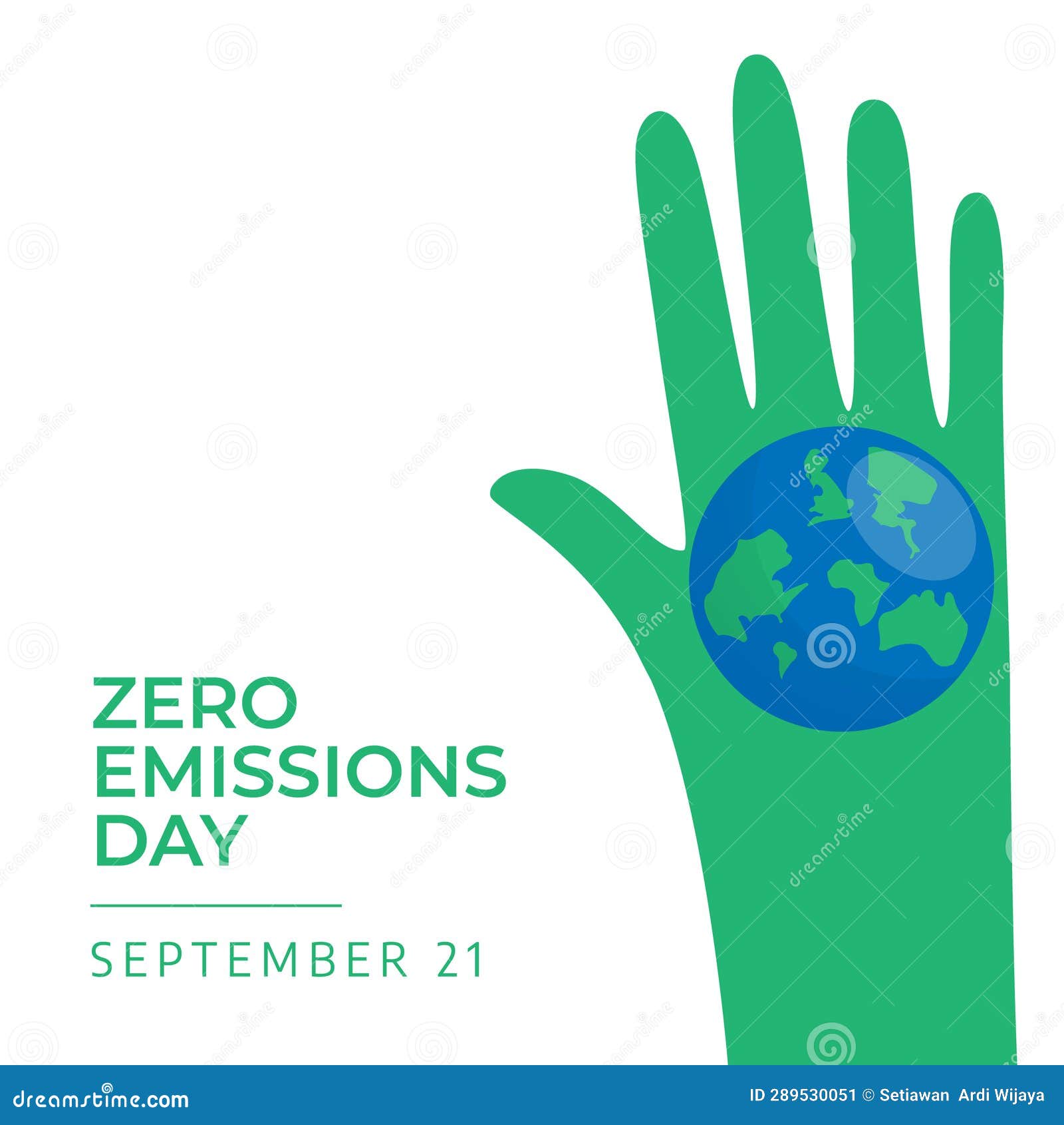 Vector Graphic of Zero Emissions Day Good for Zero Emissions Day Celebration. Flat Design. Flyer