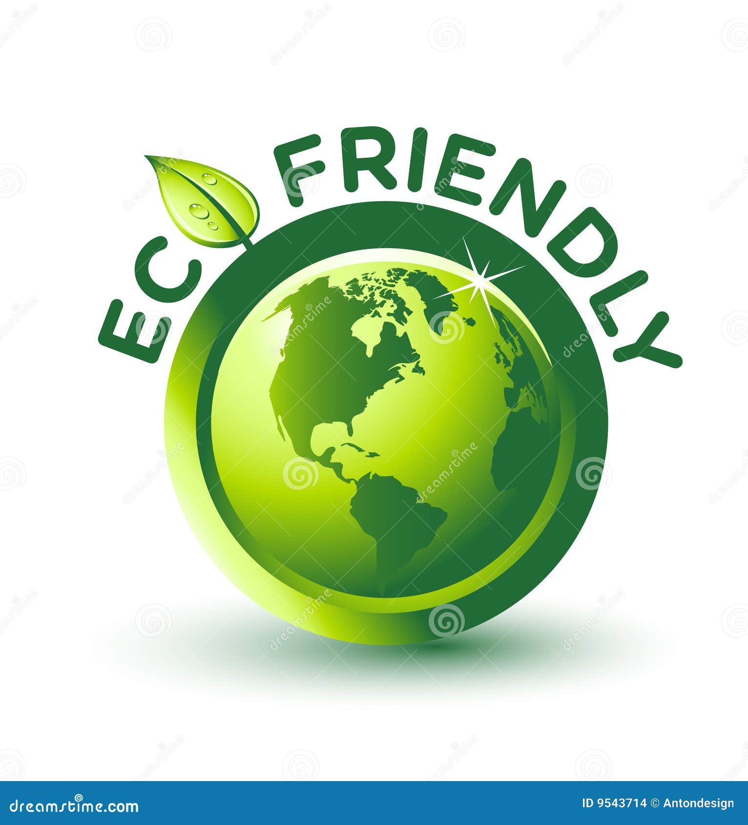  green eco friendly label