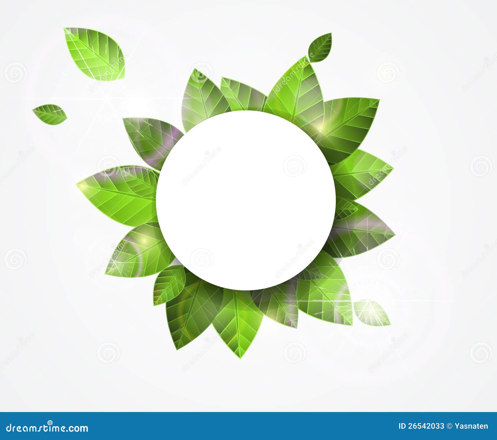 Vector green leaf banner  stock illustration Illustration 