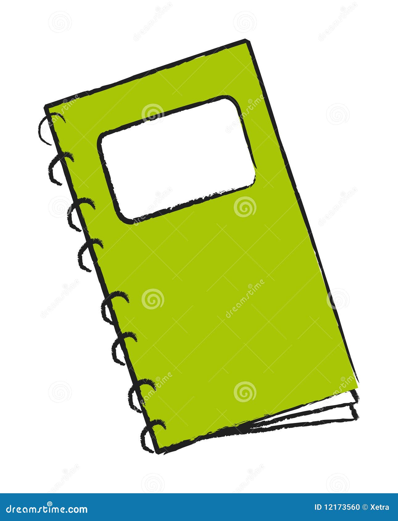 Vector green notepad stock vector. Illustration of message 12173560
