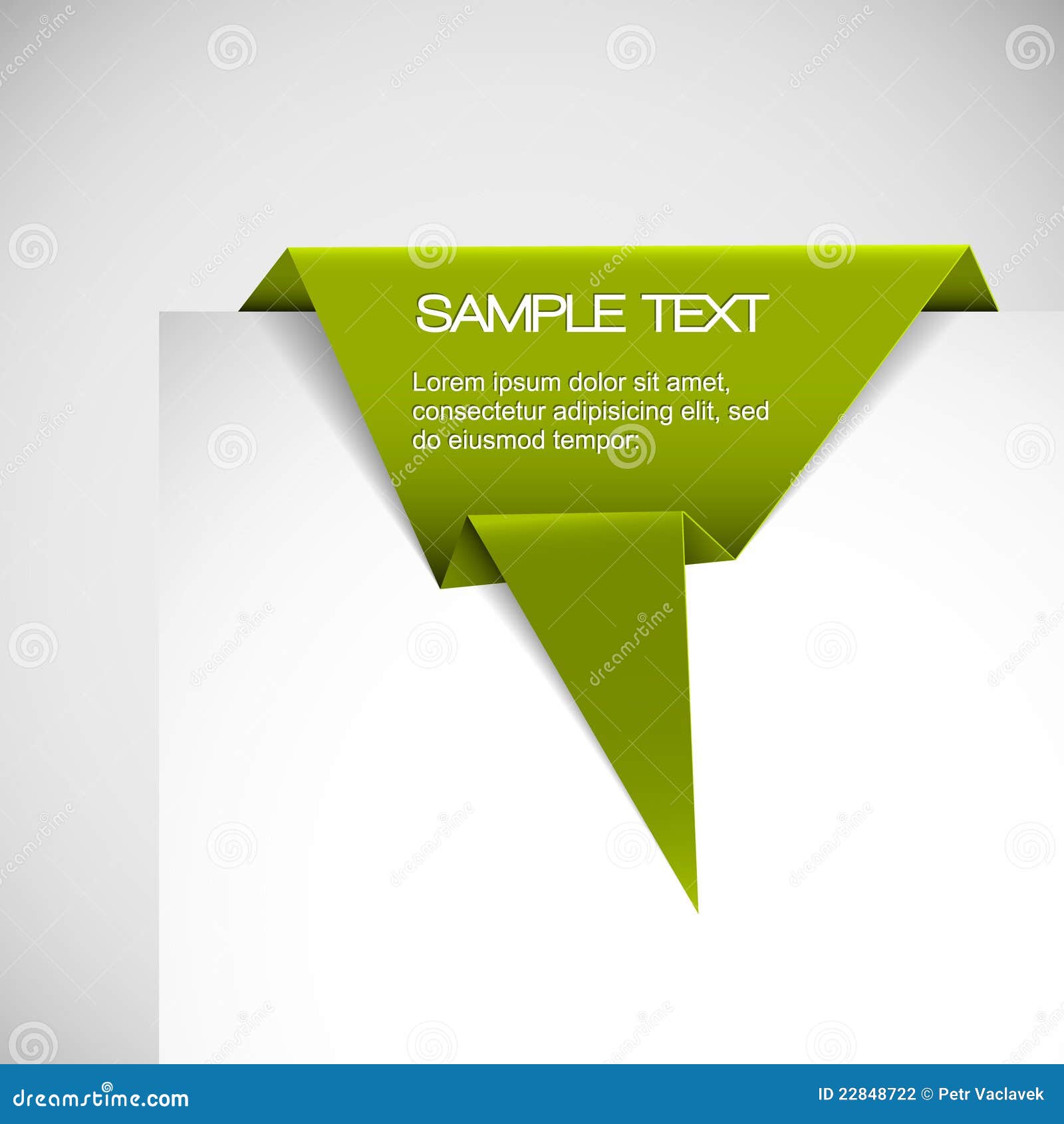 Vector Green Paper Origami Ribbon Stock Vector Illustration of
