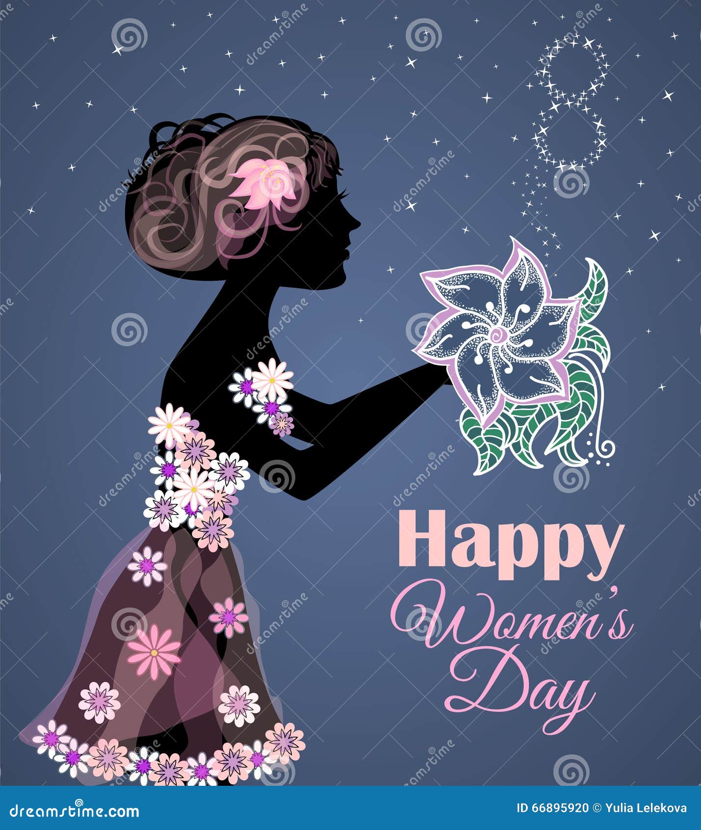 Vector Greeting Card or Banner for 8 March. Happy Women S Day ...