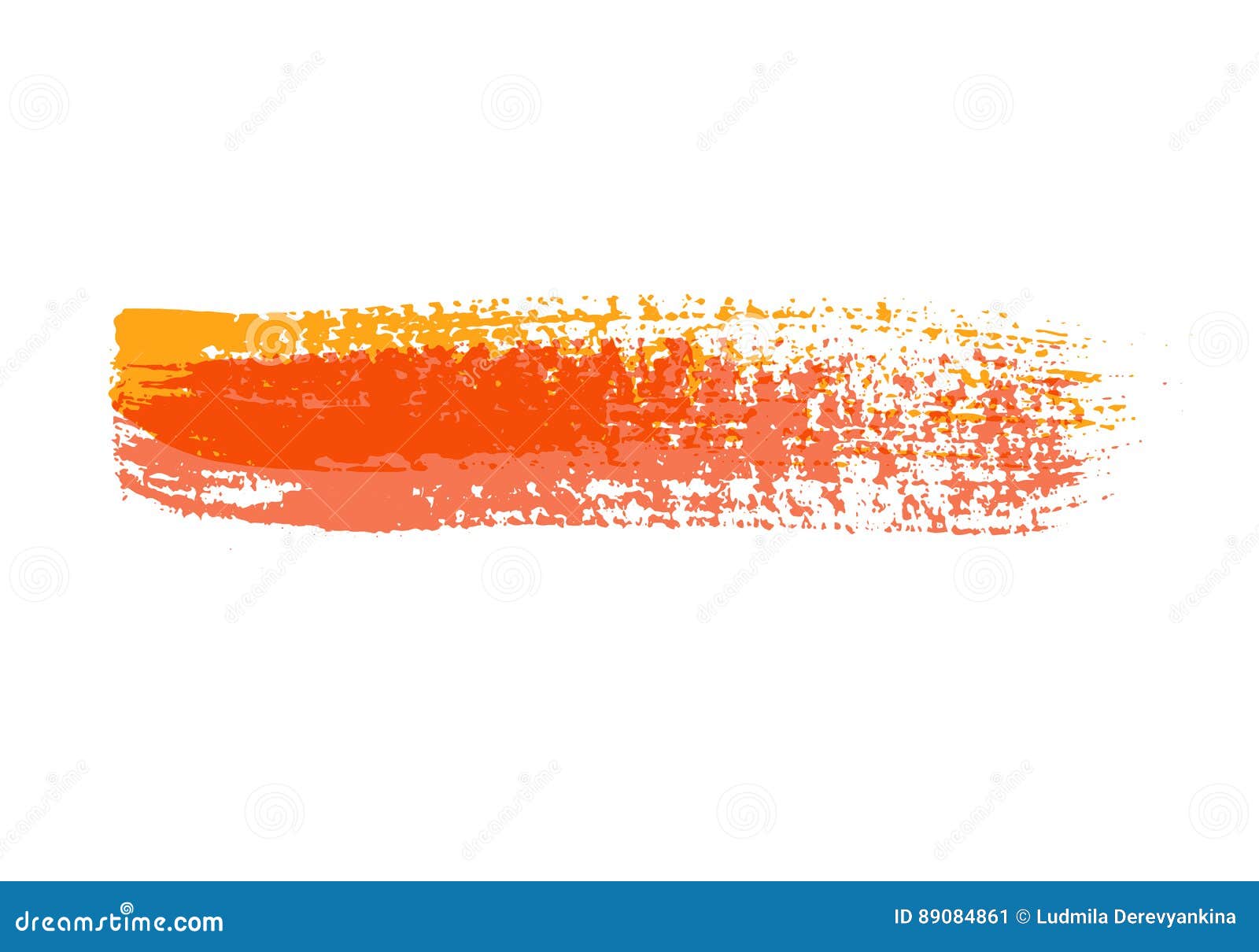  of grunge brush strokes. colorful brush strokes. orange brush strokes collection