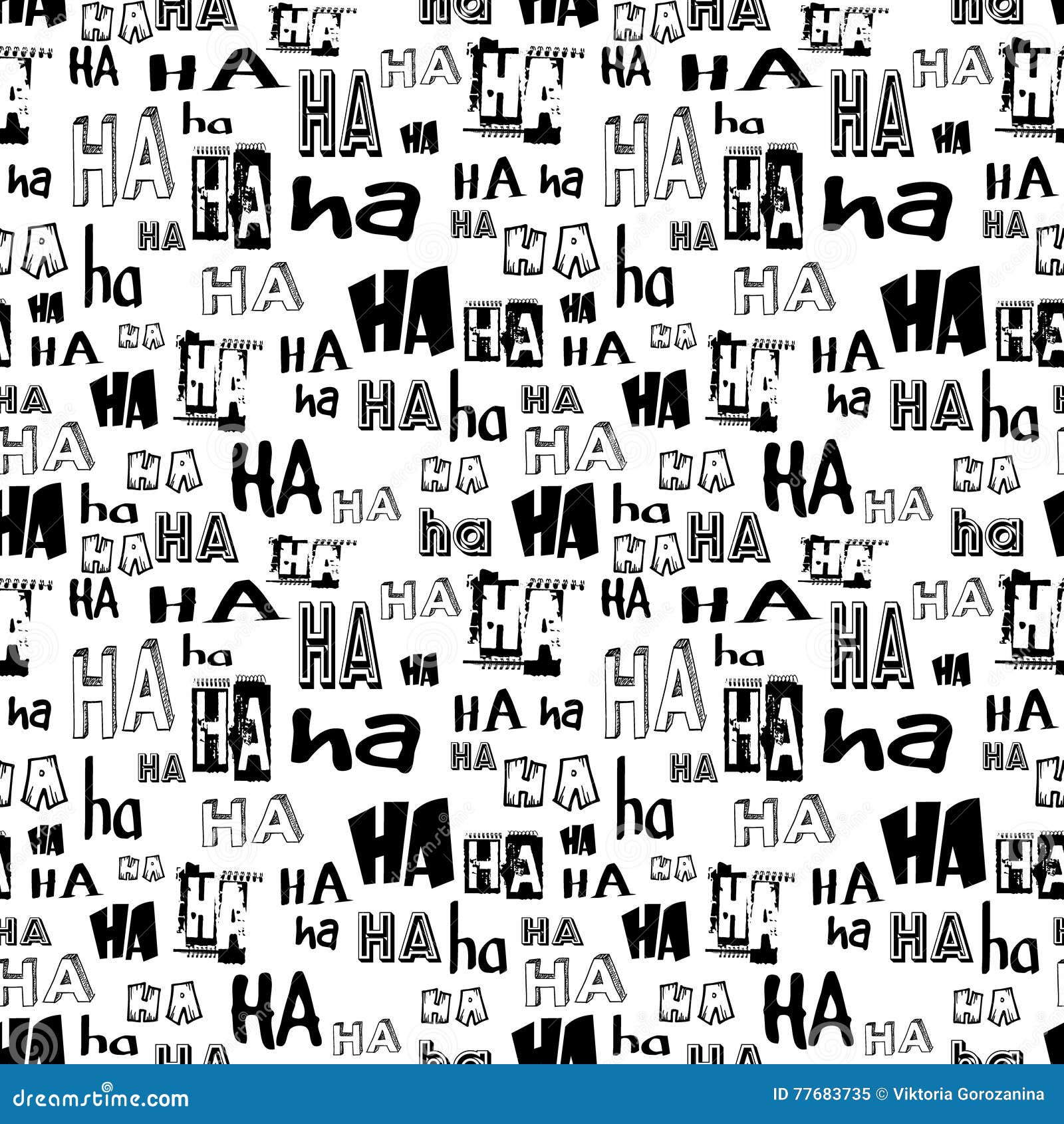 ha ha laugh seamless pattern. lol lmao  funny letters background for joke, prank, comadeian. print, card or web seamless gra