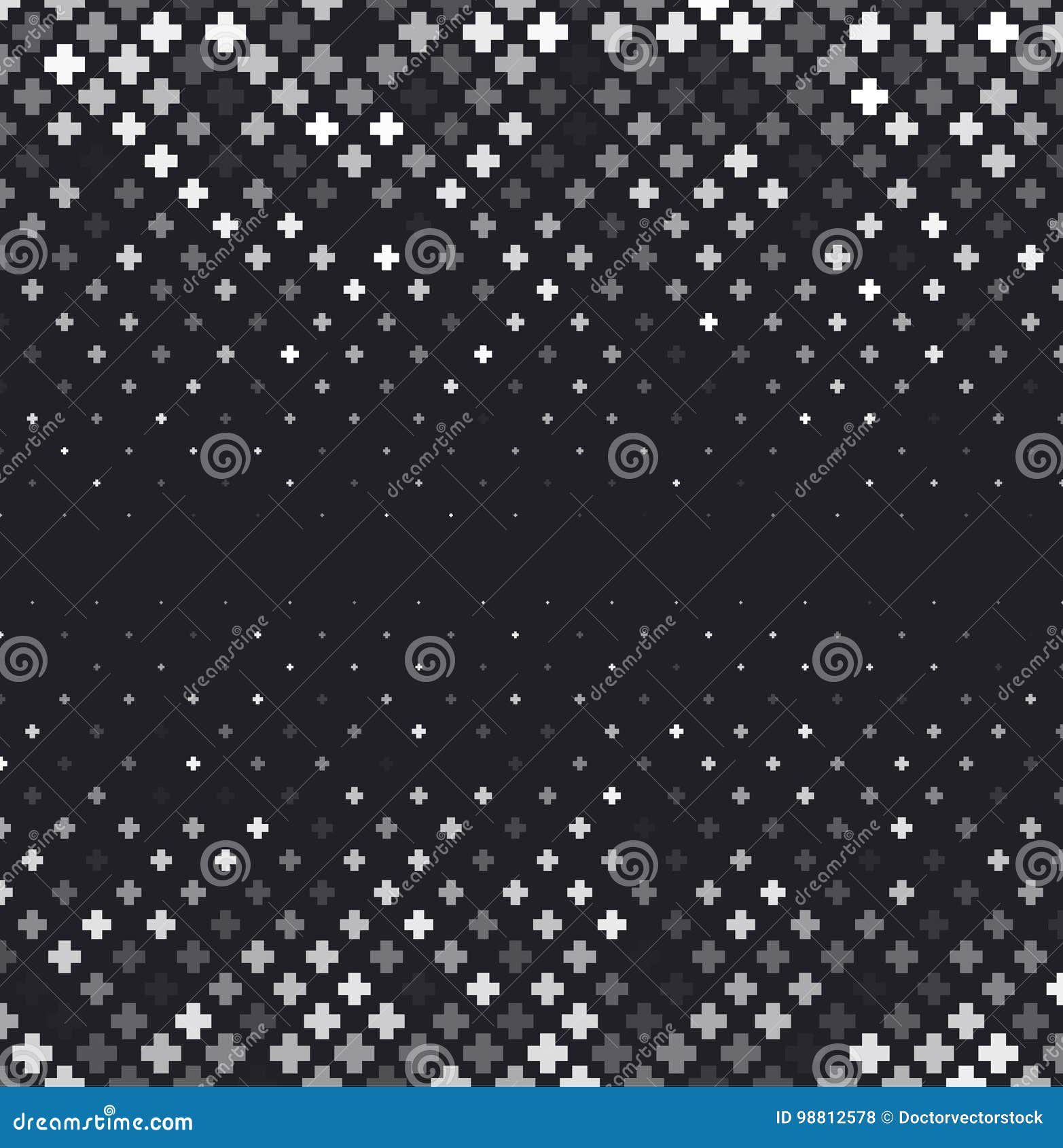 Vector Halftone Abstract Background, Black White Gradient Gradation