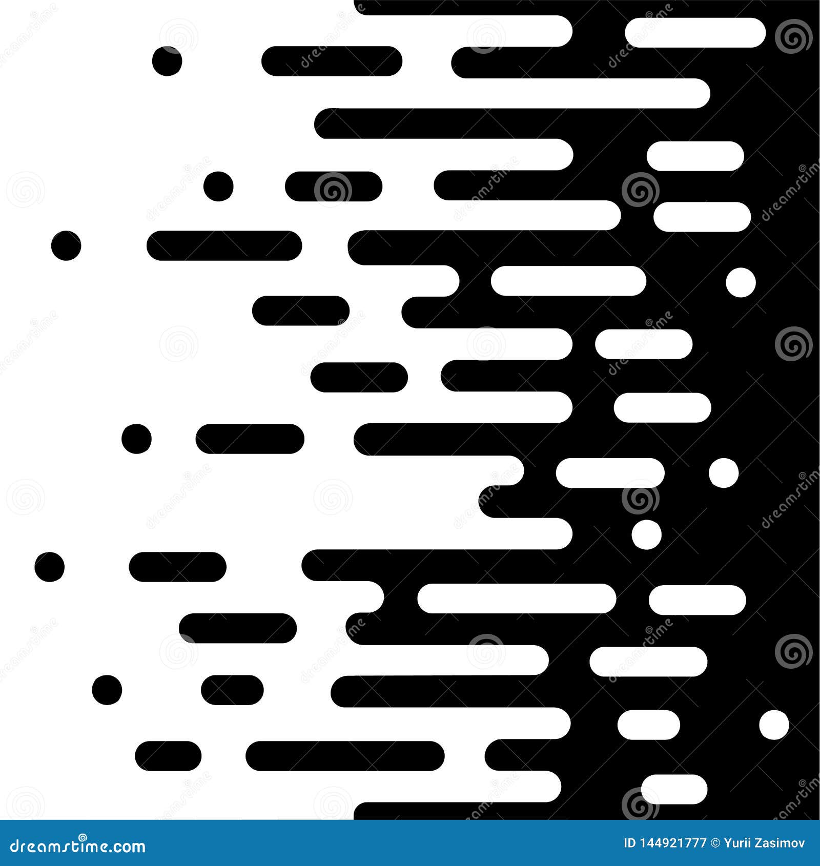 Vector Halftone Transition Abstract Wallpaper Pattern. Seamless Black