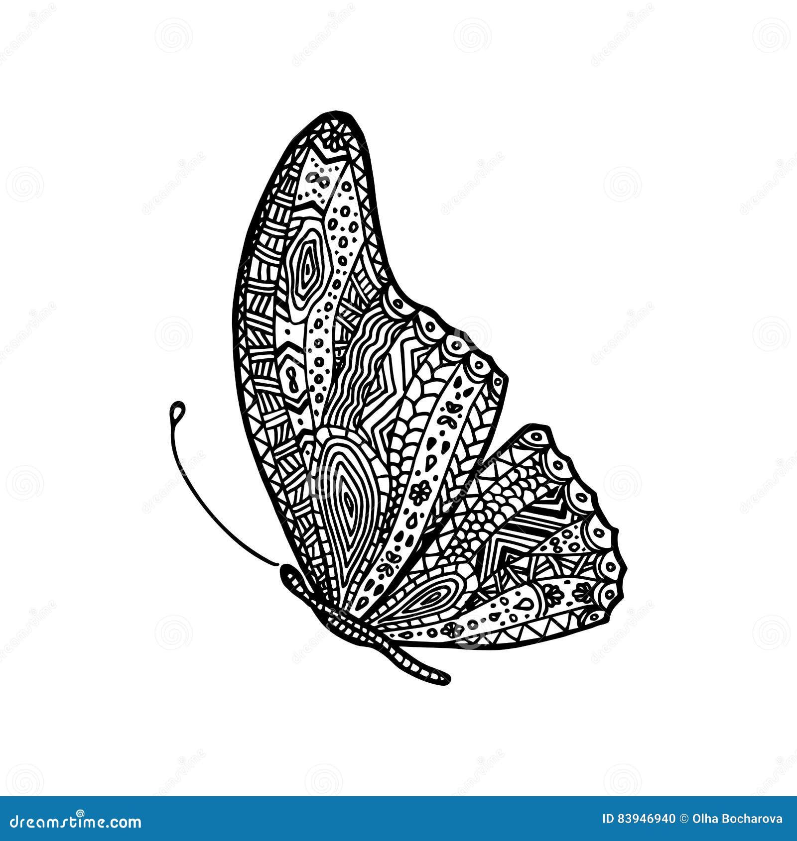 920 Zentangle Butterfly Coloring Pages , Free HD Download