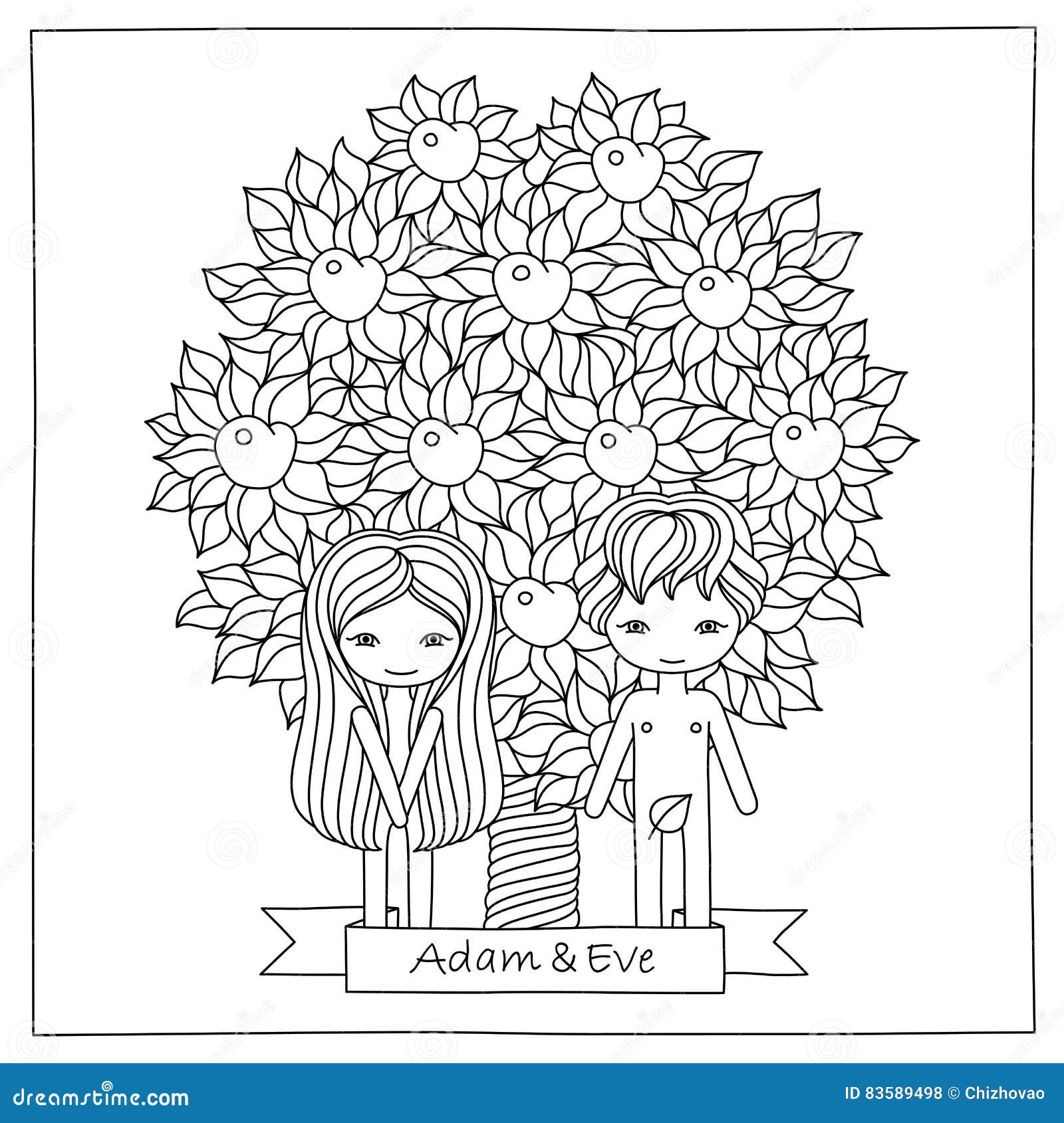 Adam And Eve Apple Drawing - Drawing Art Ideas