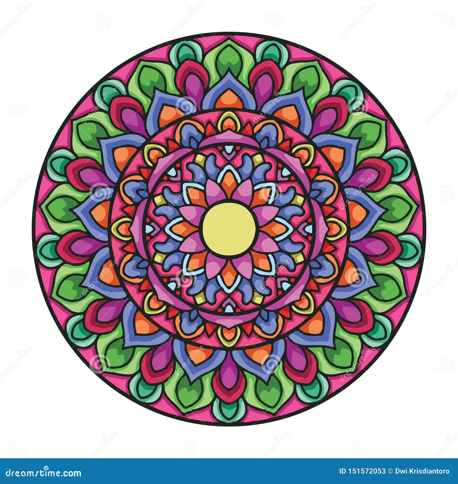 Multicolored Mandala Design 