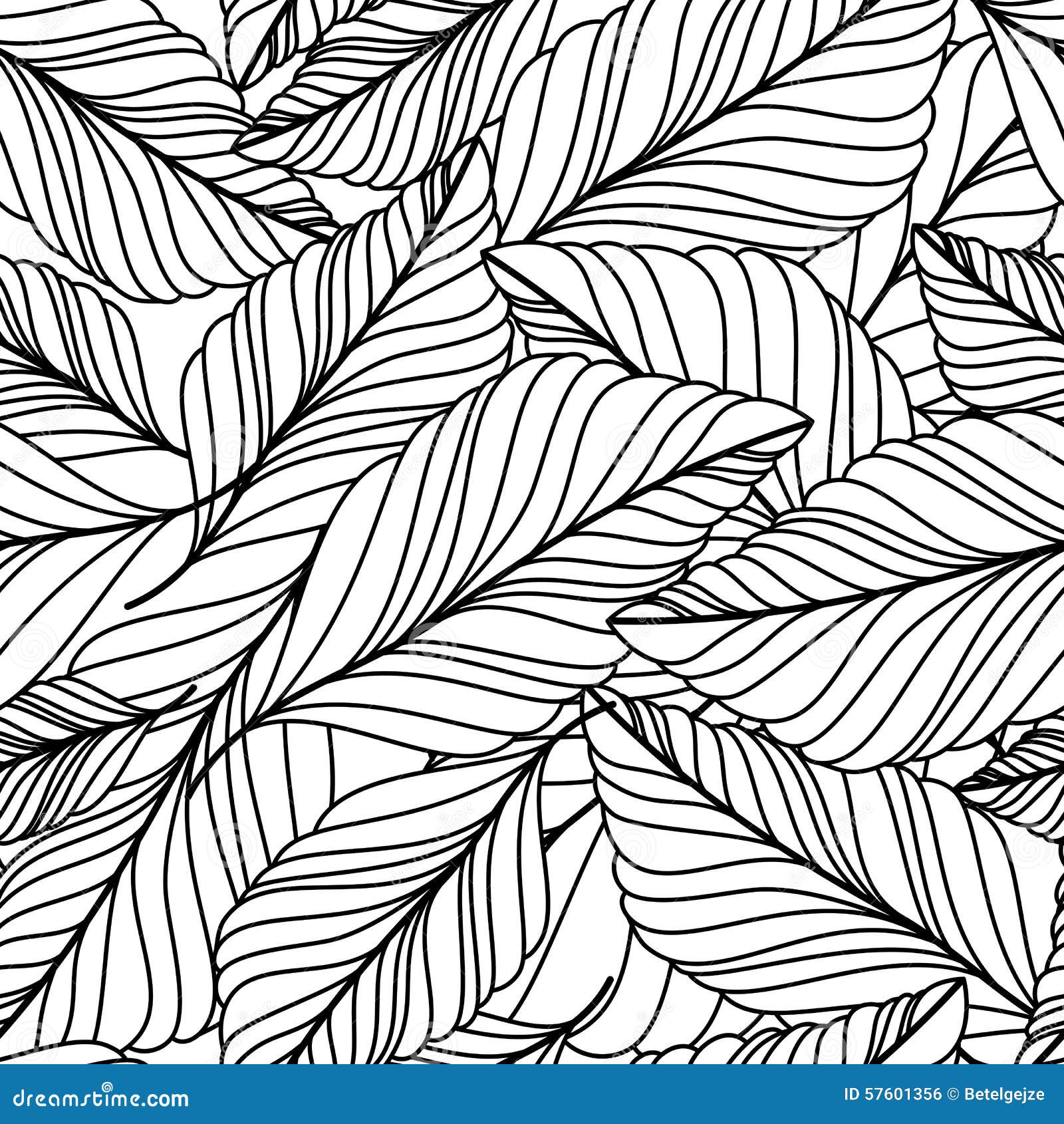  hand drawn doodle leaves seamless pattern. abstract autumn