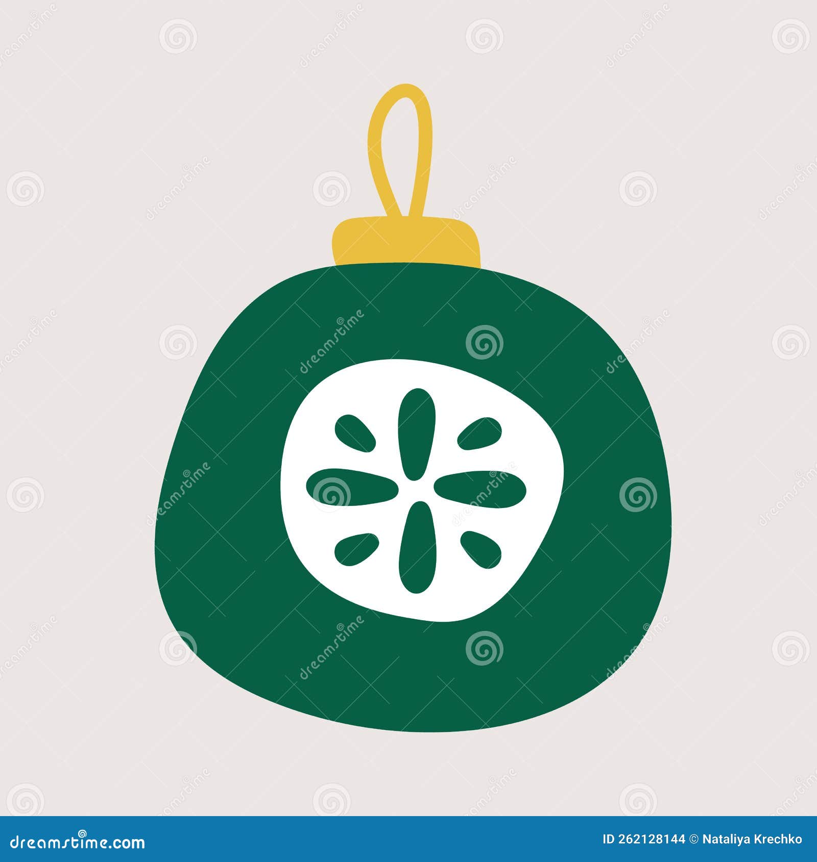  hand drawn , christmas tree decoration. simple modern 