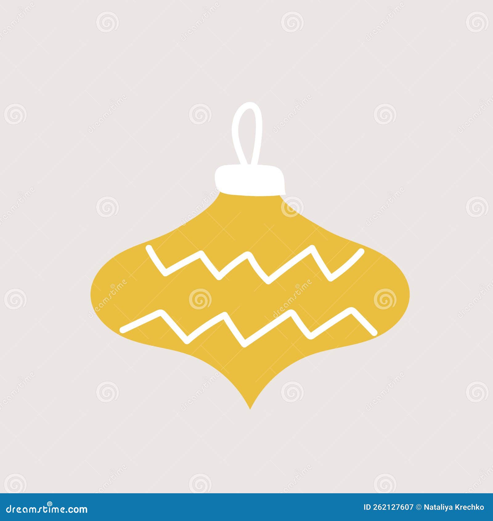  hand drawn , christmas tree decoration. simple modern 