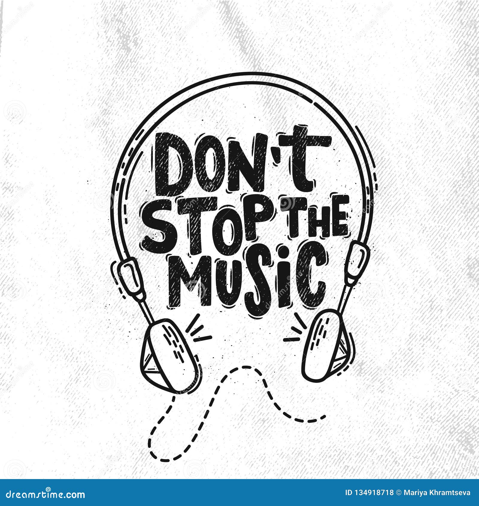 Don`t stop the music stock vector. Illustration of card - 134918718