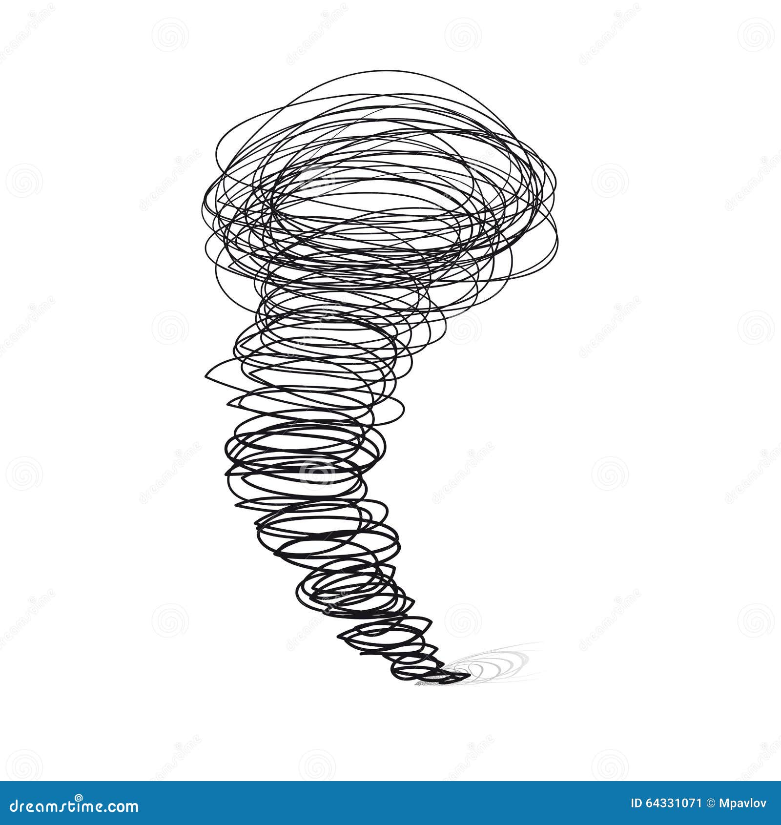  hand-drawn s. cyclone tornado