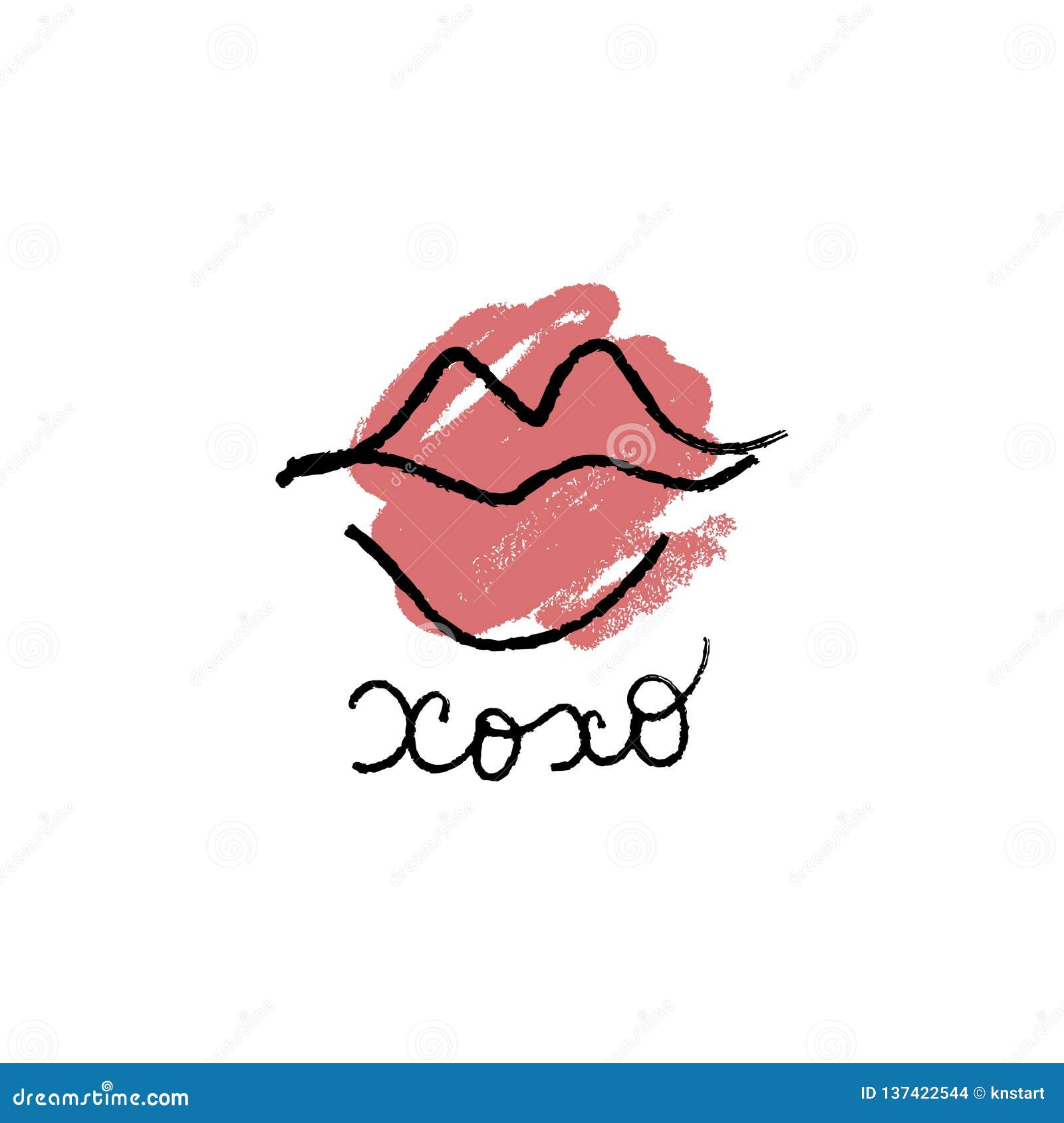 Vector Hand Drawn Lips Symbol, Logo Element Template Stock Vector Illustration of glossy