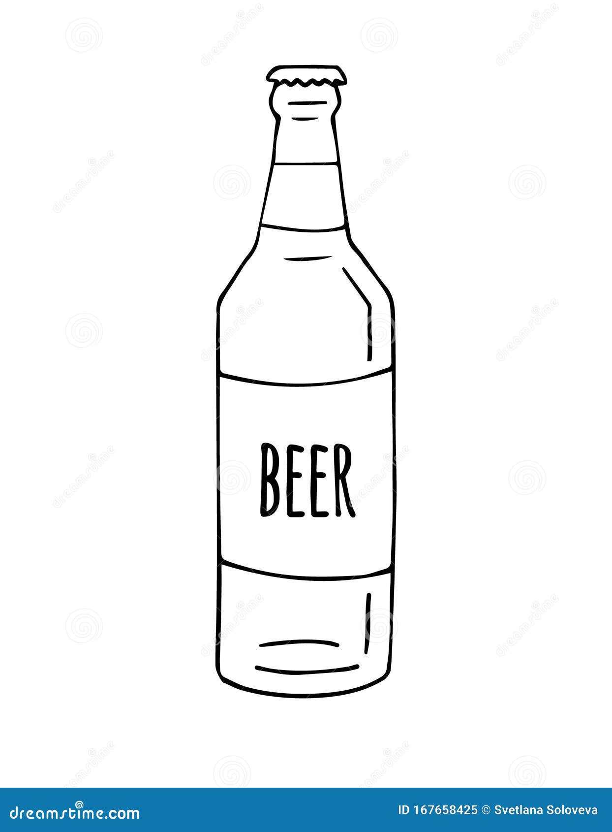 beer bottle drawing