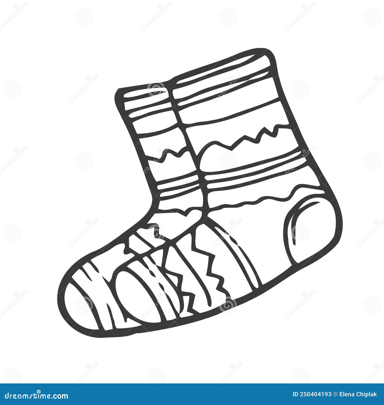 Vector Hand Drawn Socks Outline Doodle Icon. Socks Sketch Illustration ...
