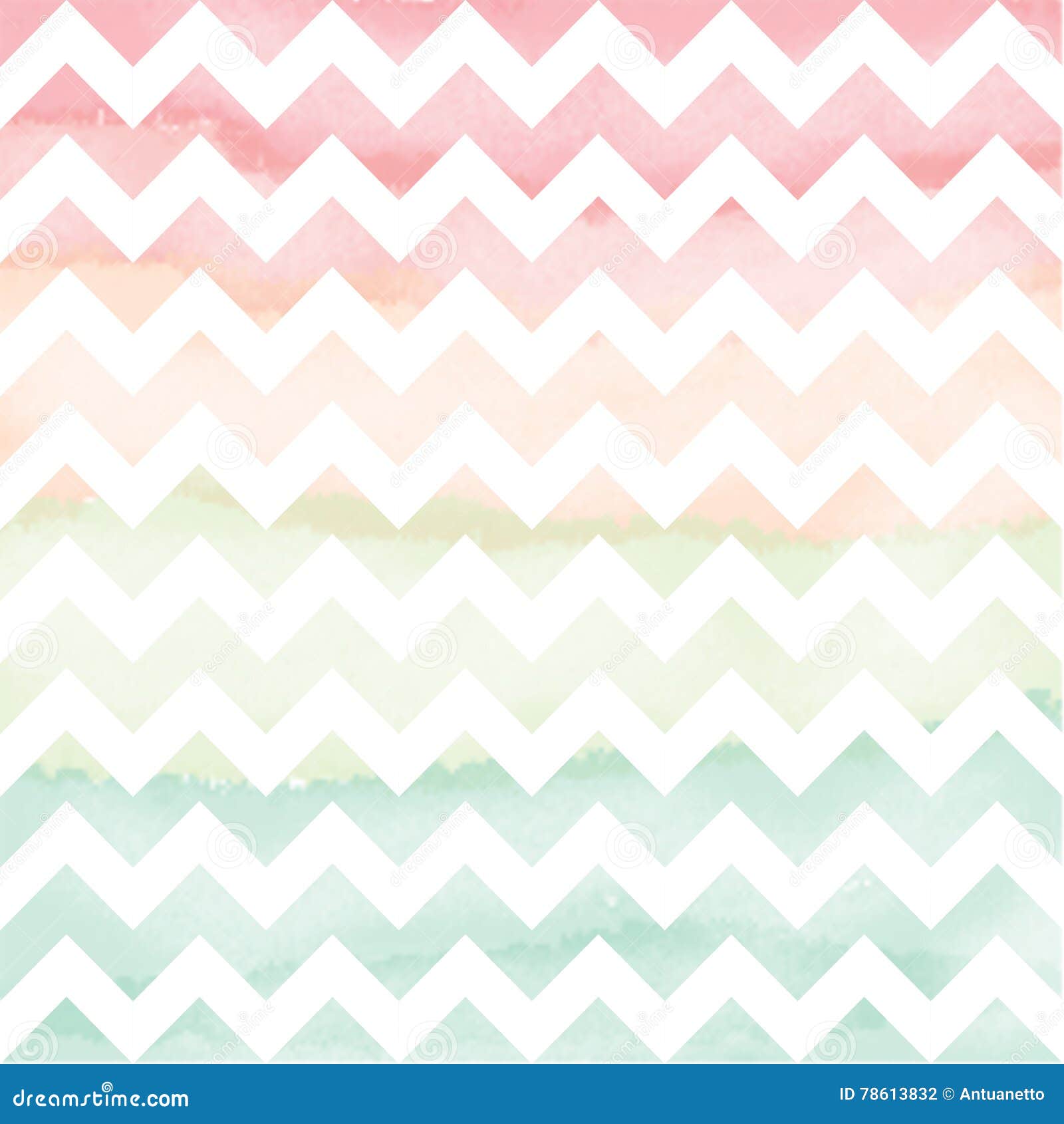  hand painted watercolor chevron background.