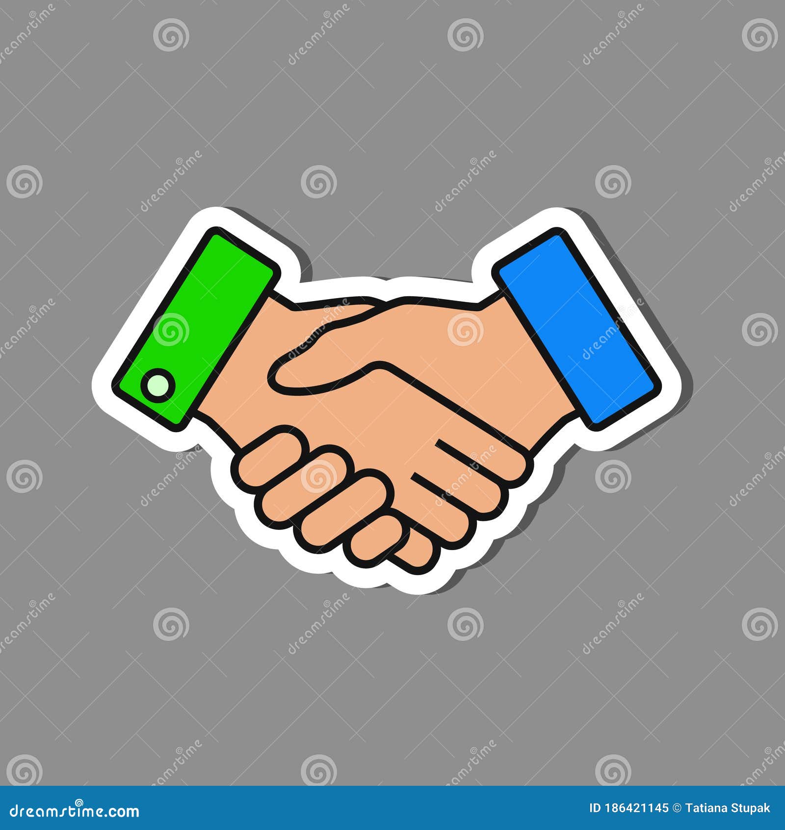 Business handshake png badge sticker