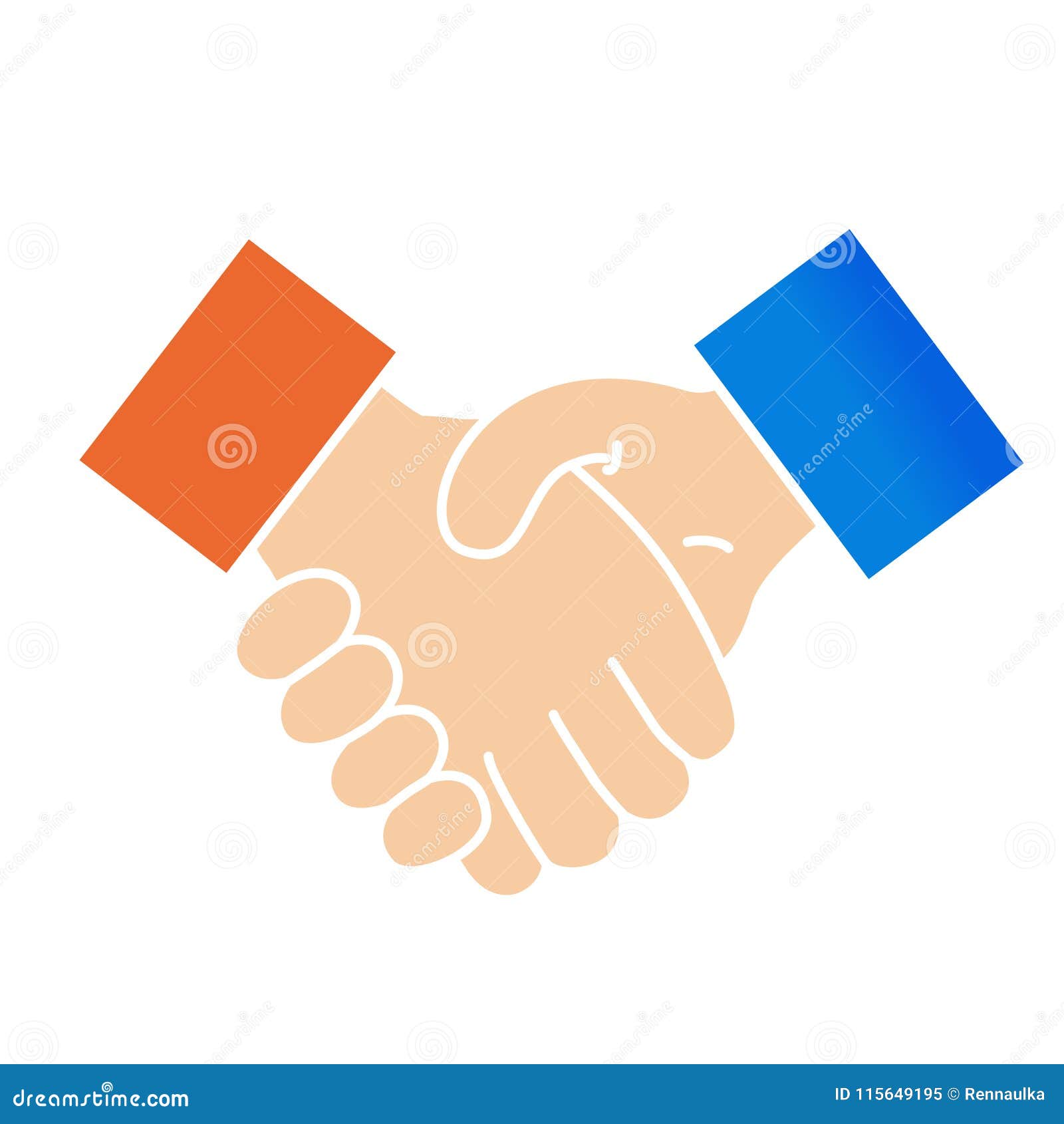 Handshake Icon. Shaking hands is a symbol of greeting and business