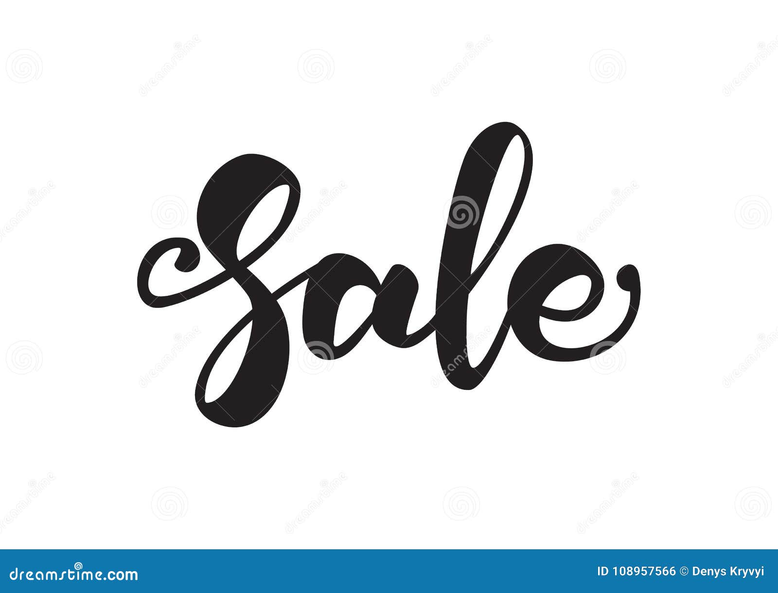 Vector Handwritten Lettering of Sale. Typography Design Stock Vector