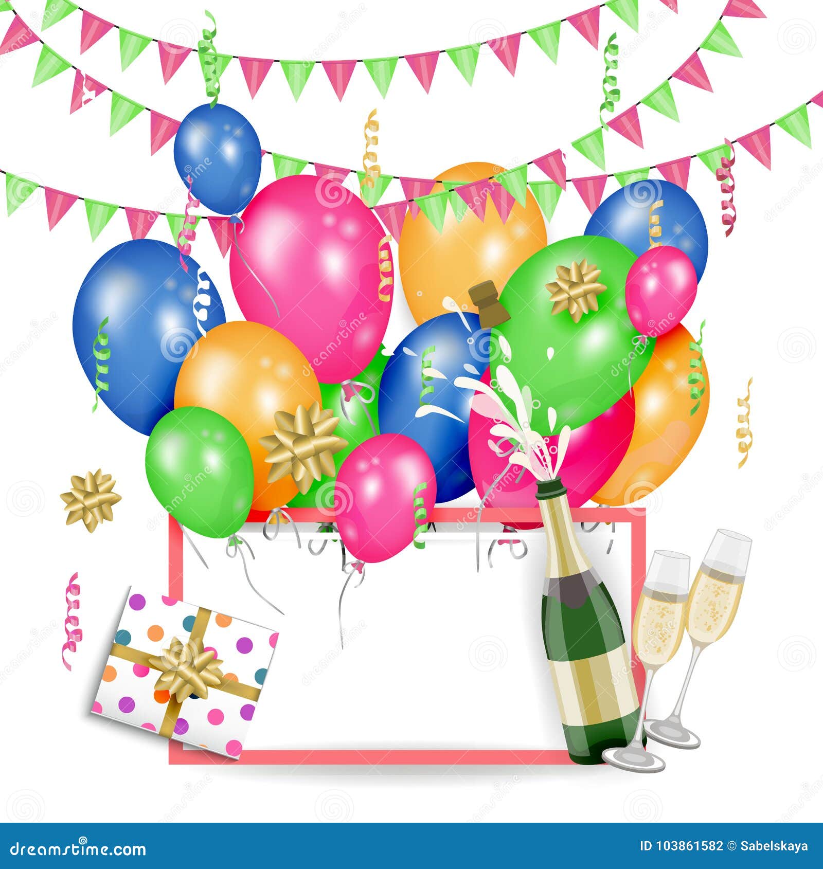 Vector Happy Birthday Banner Poster Template Stock Vector ...