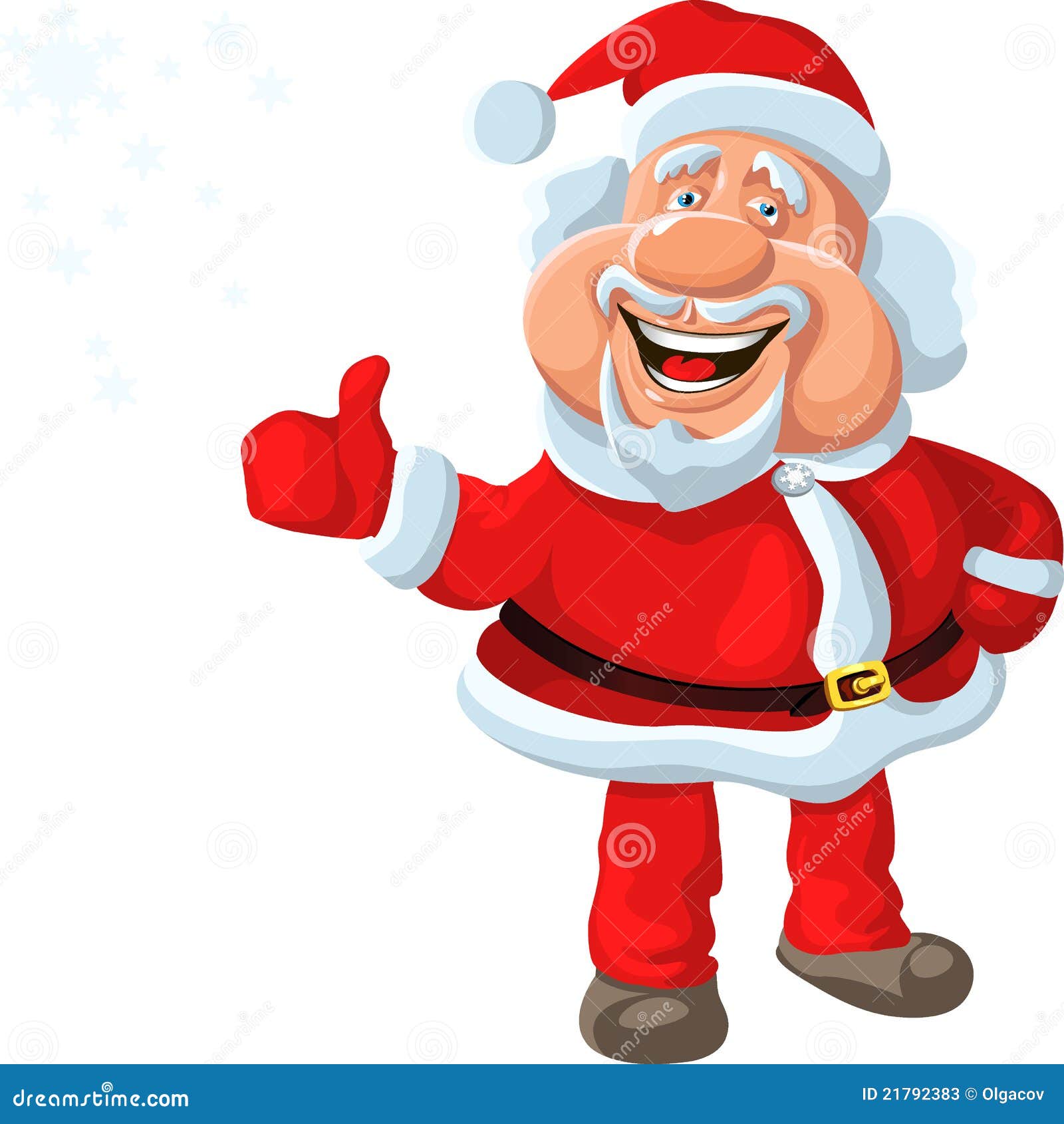 Vector Happy Santa Claus Shows OK Stock Vector Illustration of