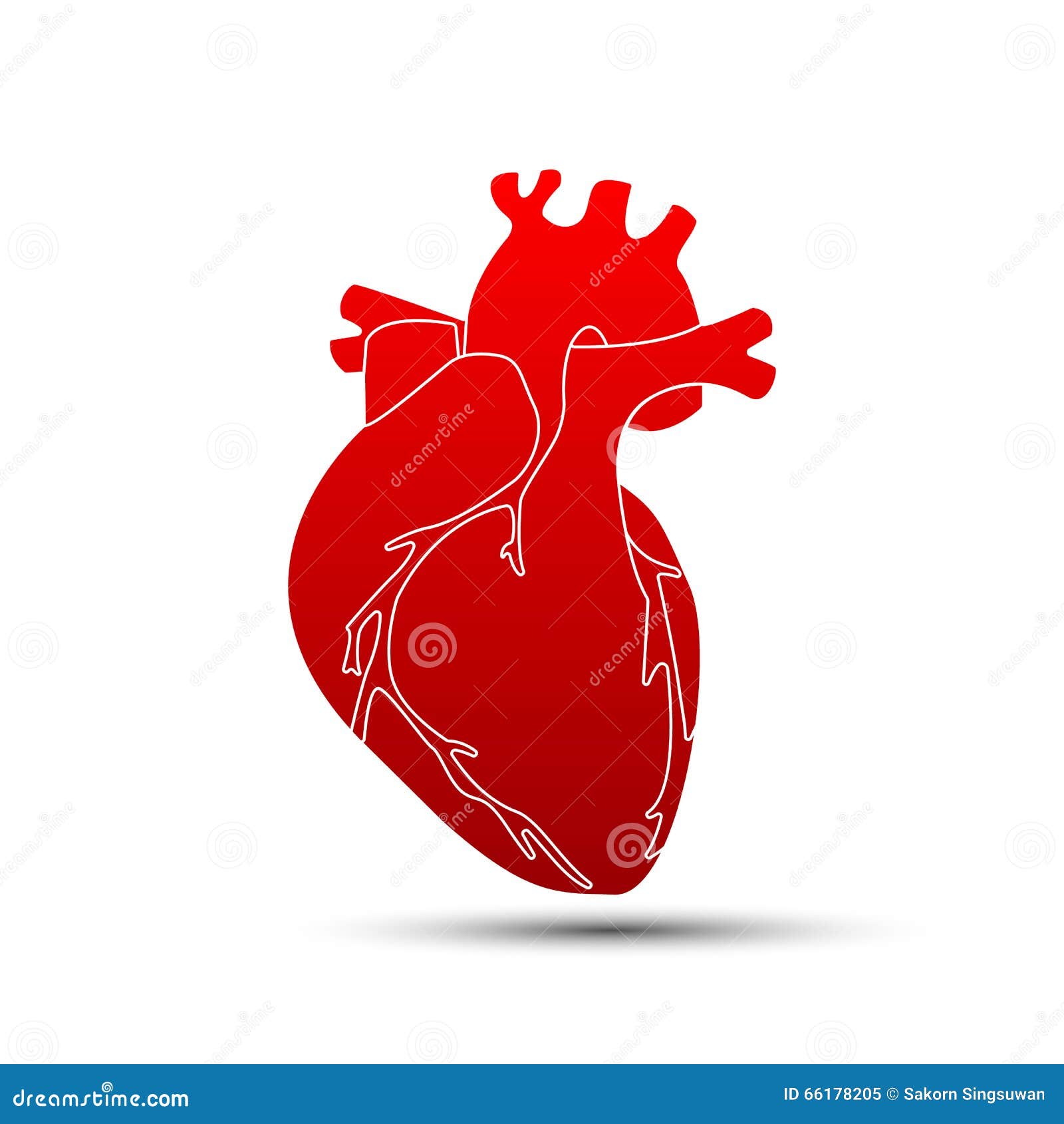 Vector Heart Red Color. Isolated Illustration Design Stock Vector Illustration of heart, drawn